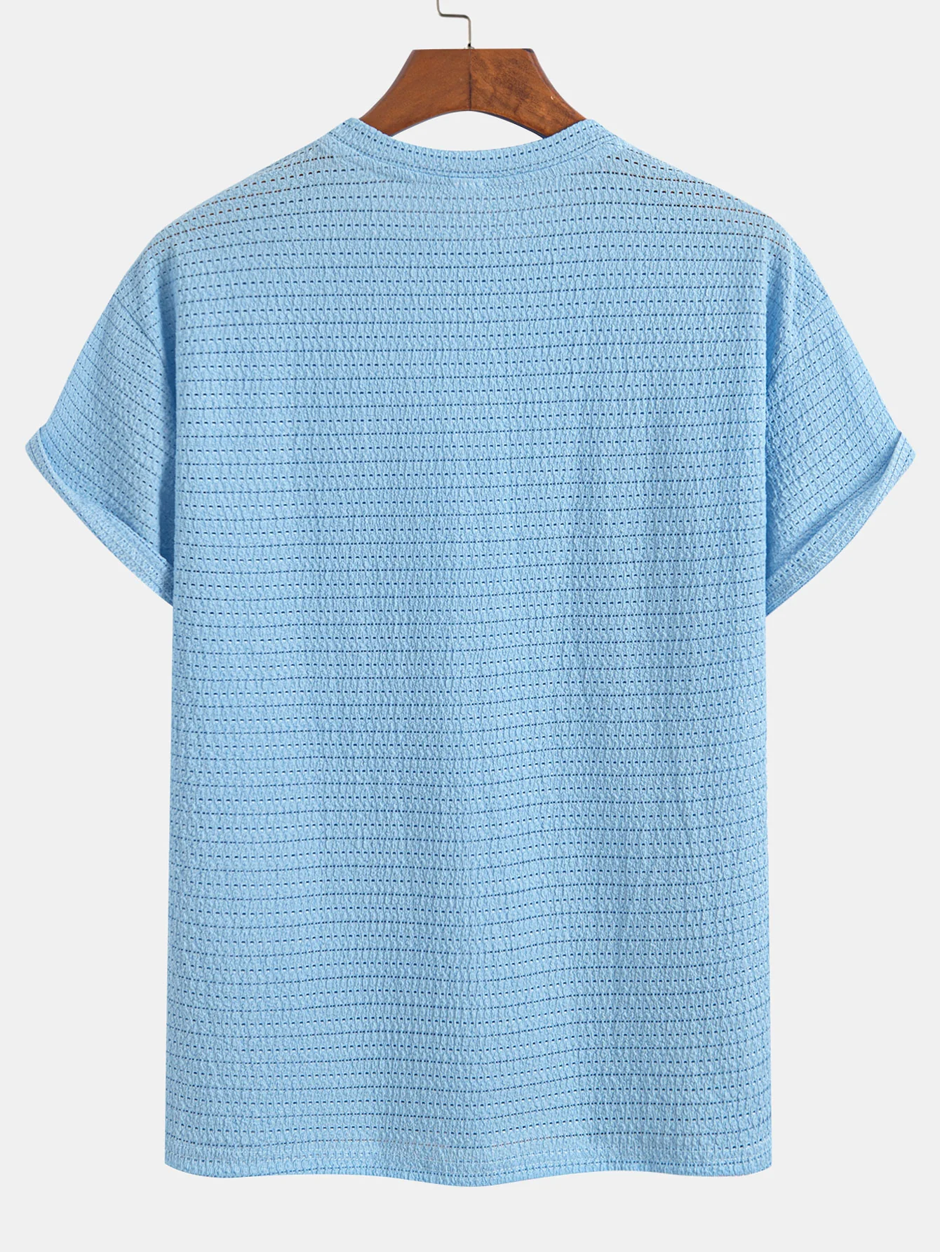 Entspannt sitzendes gestreiftes strukturiertes T-Shirt - Image 6