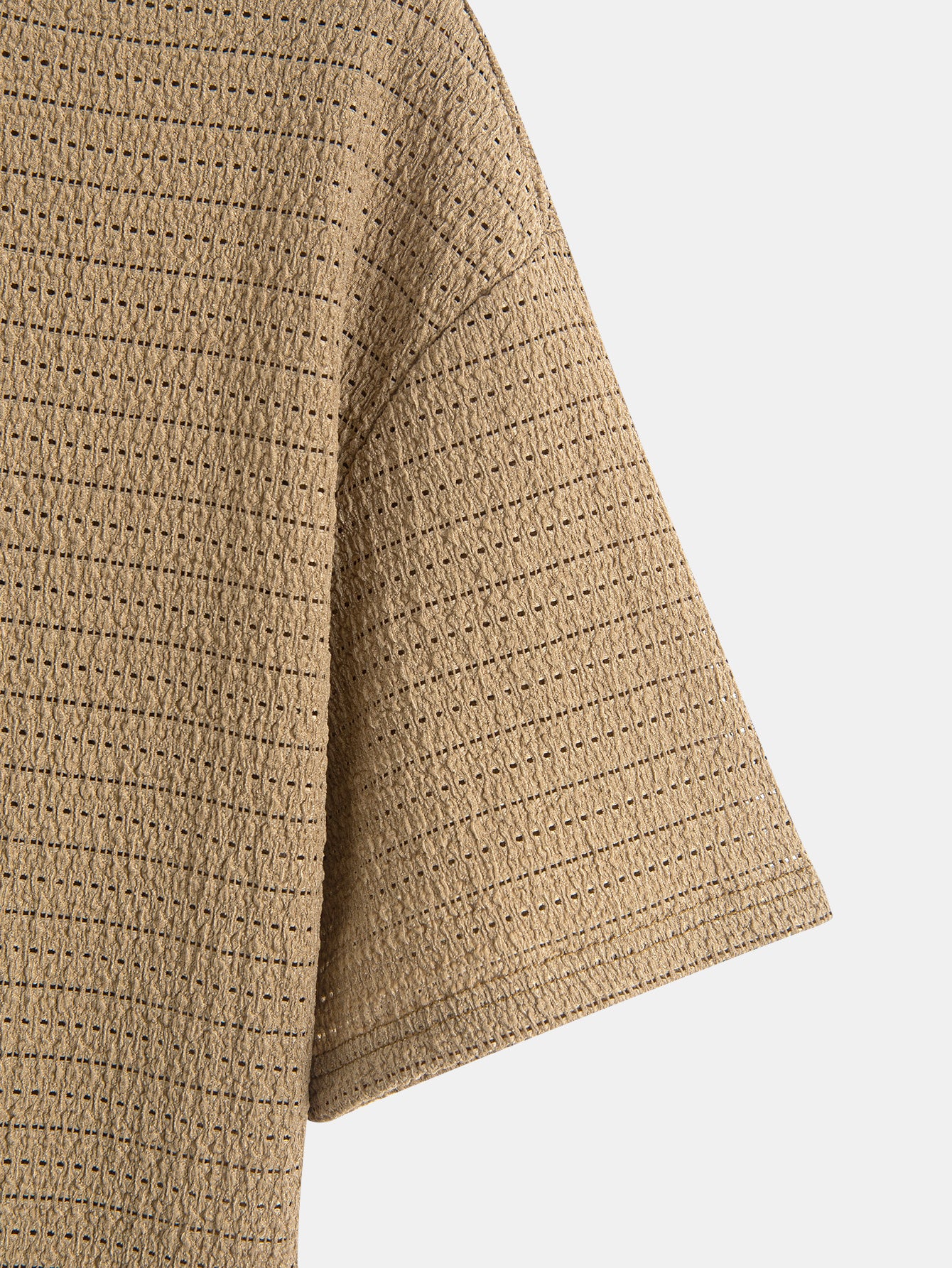 Entspannt sitzendes gestreiftes strukturiertes T-Shirt - Image 8