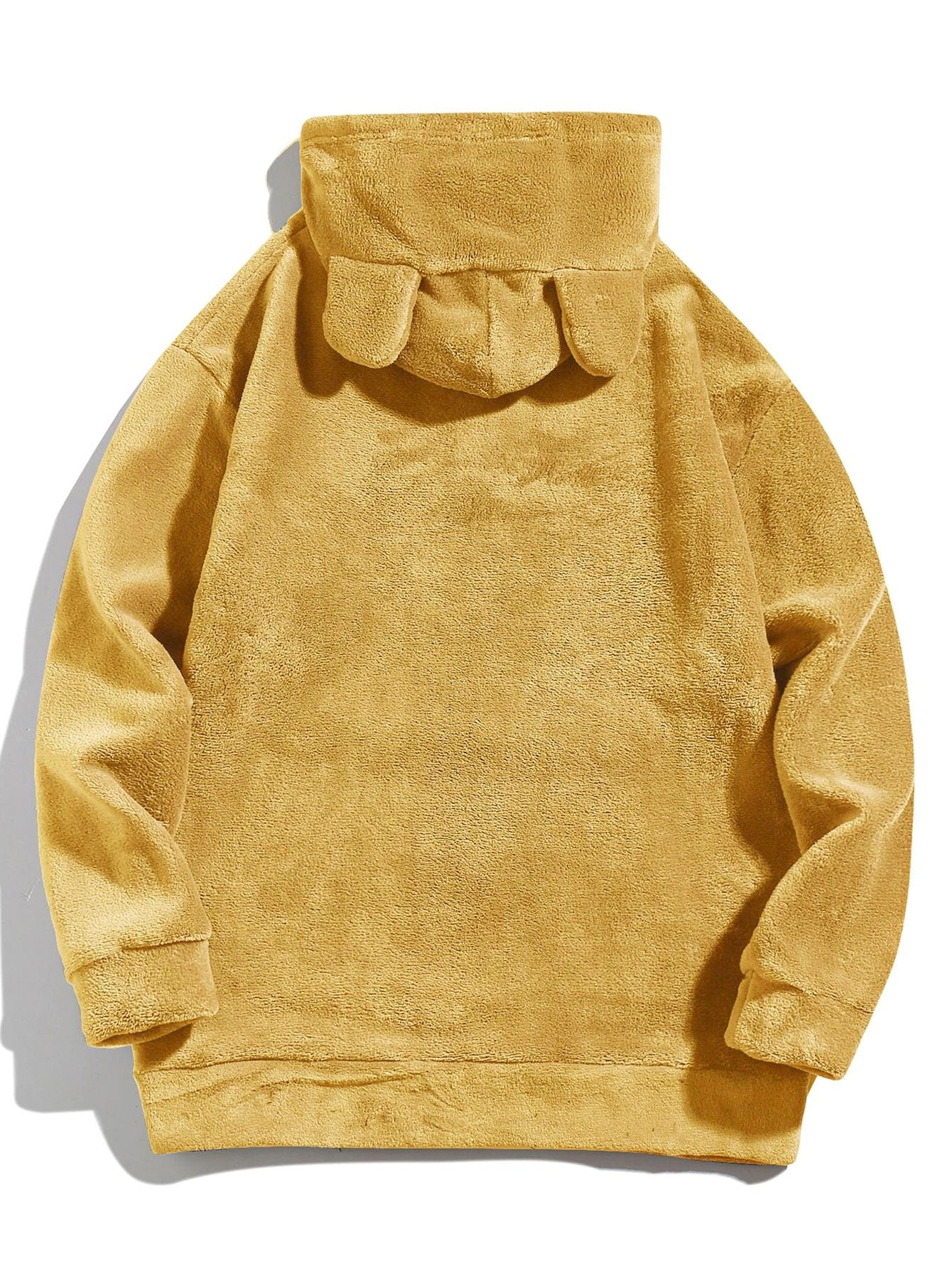 Entspannte Passform Teddy-Fleece-Hoodie mit Ohren - Image 10