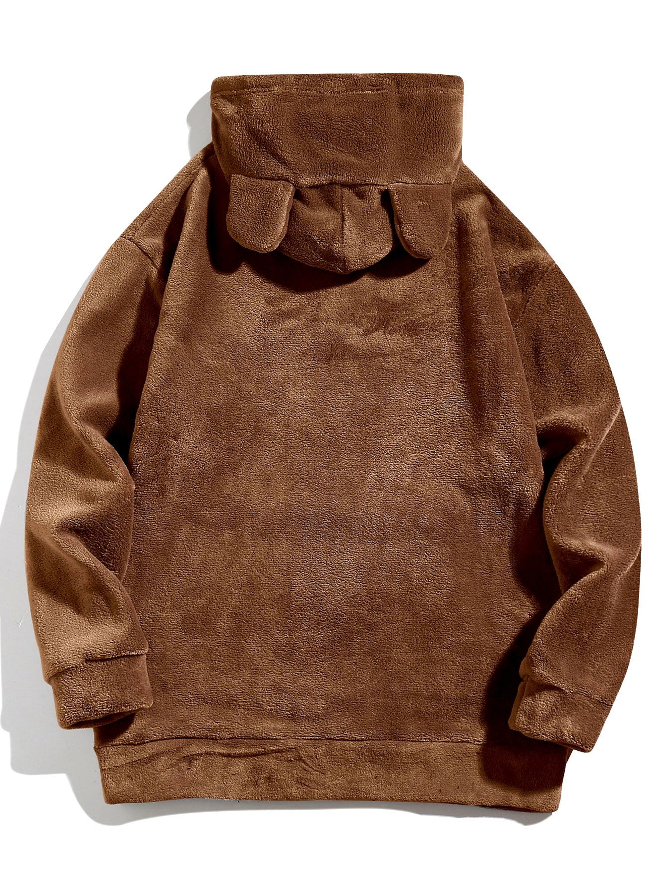 Entspannte Passform Teddy-Fleece-Hoodie mit Ohren - Image 2