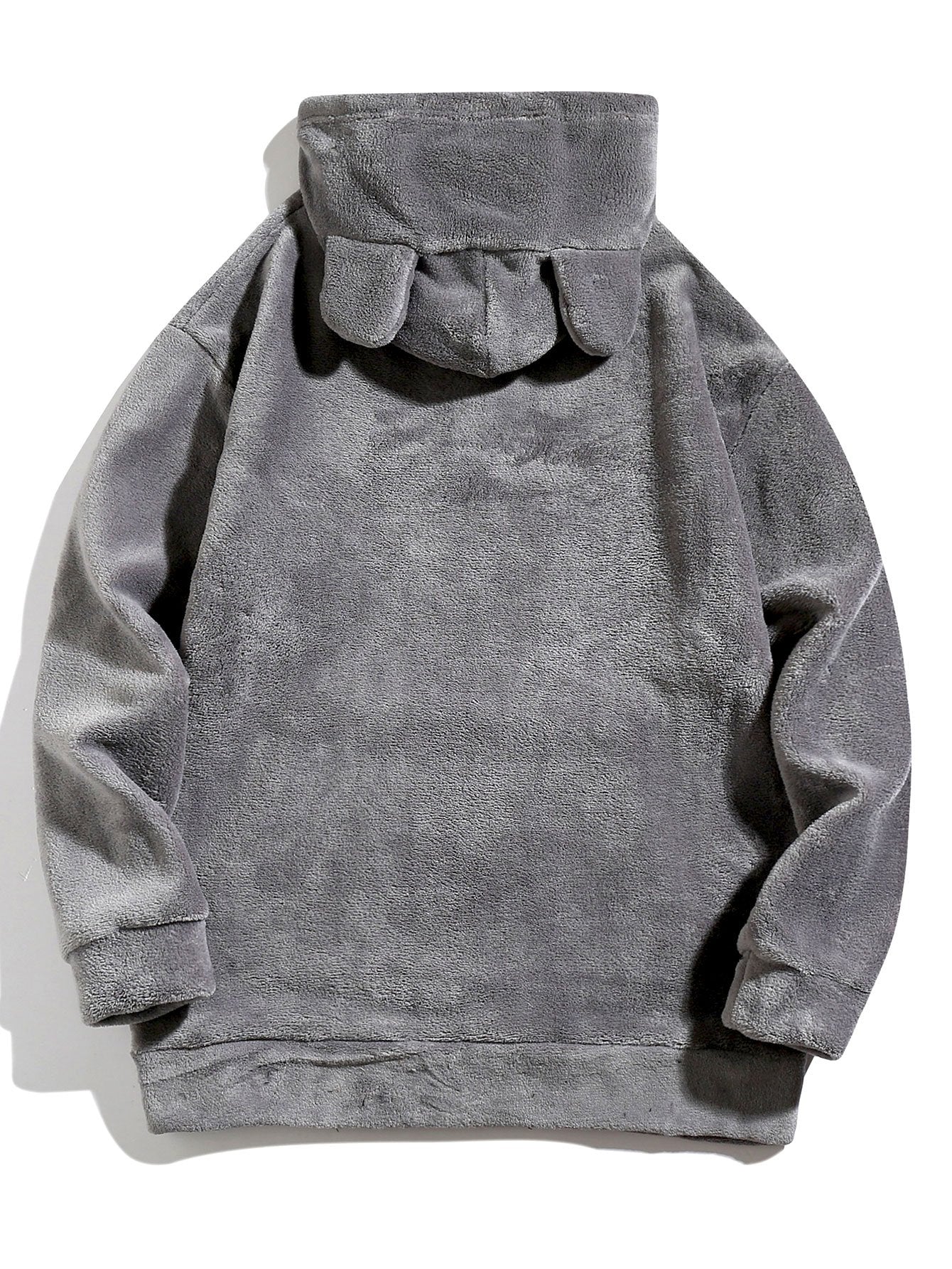 Entspannte Passform Teddy-Fleece-Hoodie mit Ohren - Image 4