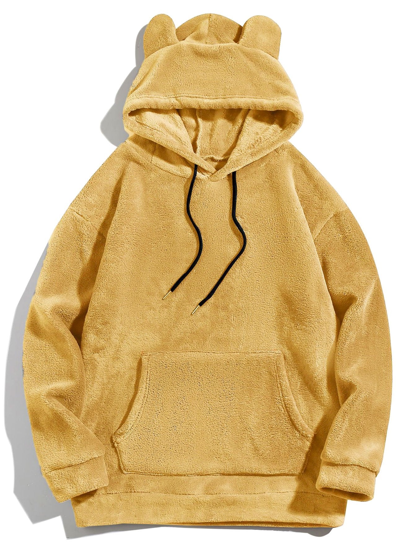 Entspannte Passform Teddy-Fleece-Hoodie mit Ohren - Image 9
