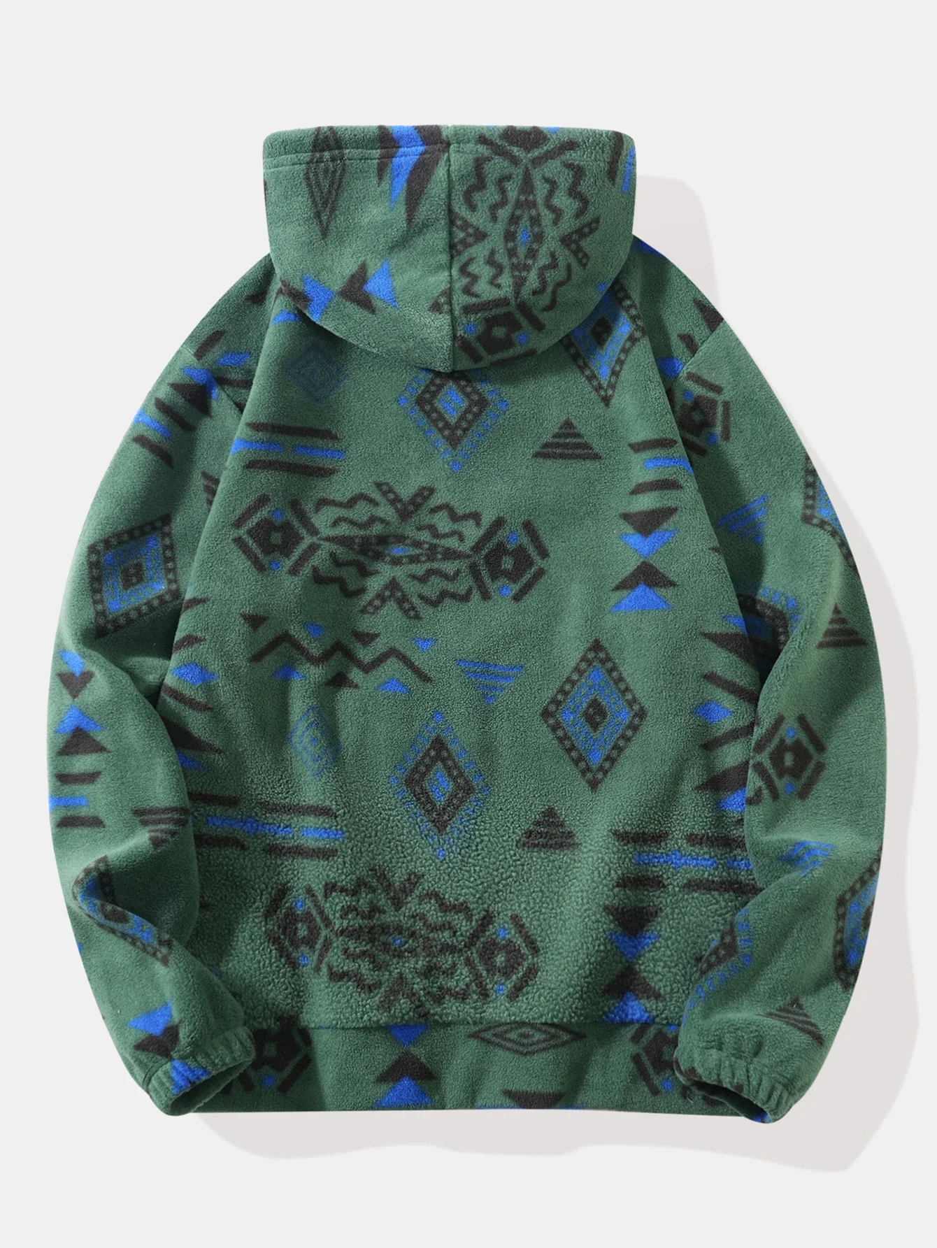 Relax Fit Tribal Geometry Teddy Hoodie & Jogger Pants - Image 8