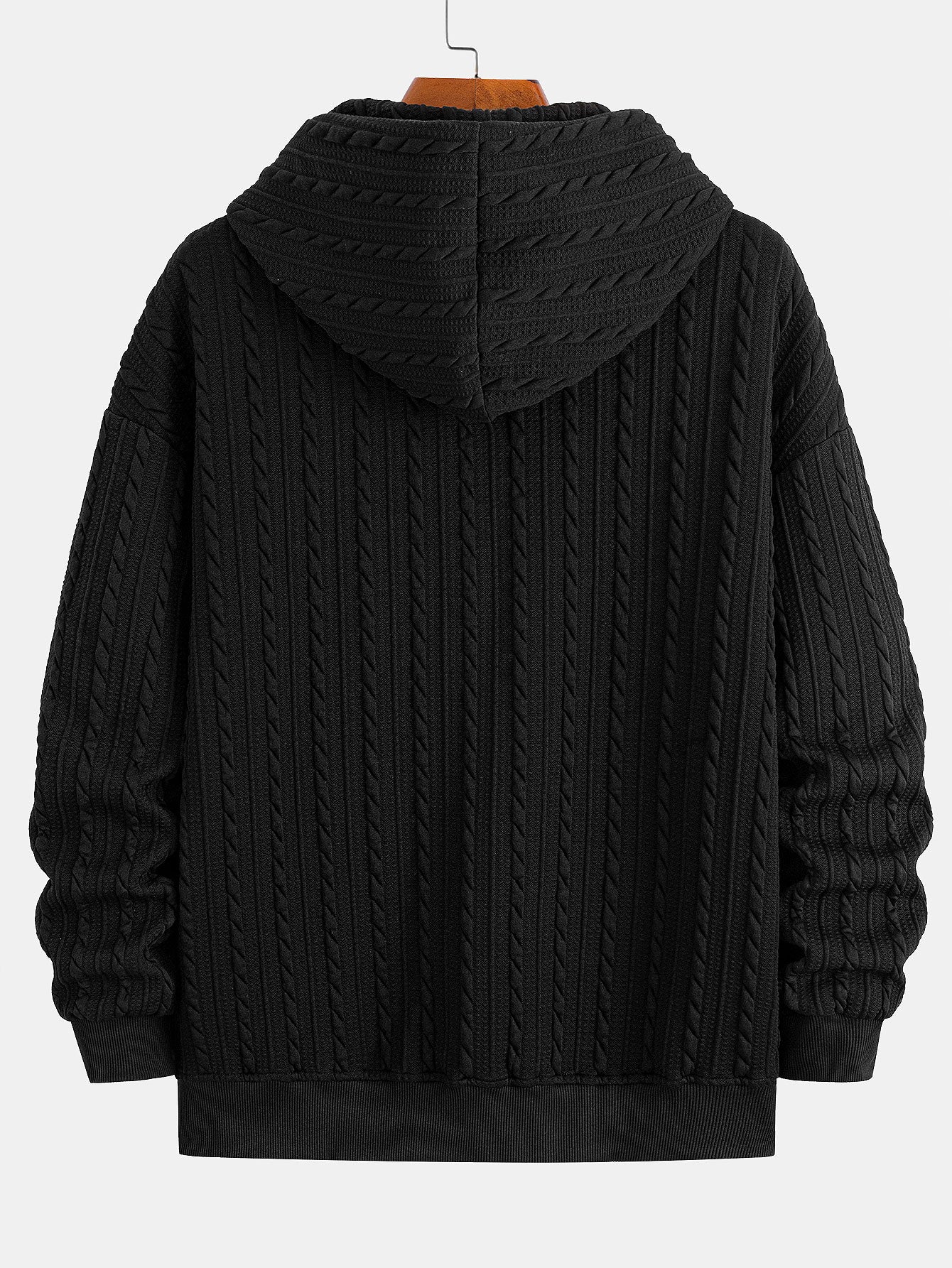 Relax Fit Twist Jacquard Zip Up Hoodie & Twisted Jacquard Straight Leg Pants - Image 4