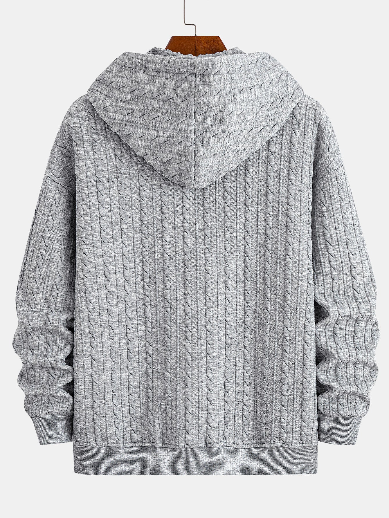 Relax Fit Twist Jacquard Zip Up Hoodie & Twisted Jacquard Straight Leg Pants - Image 6