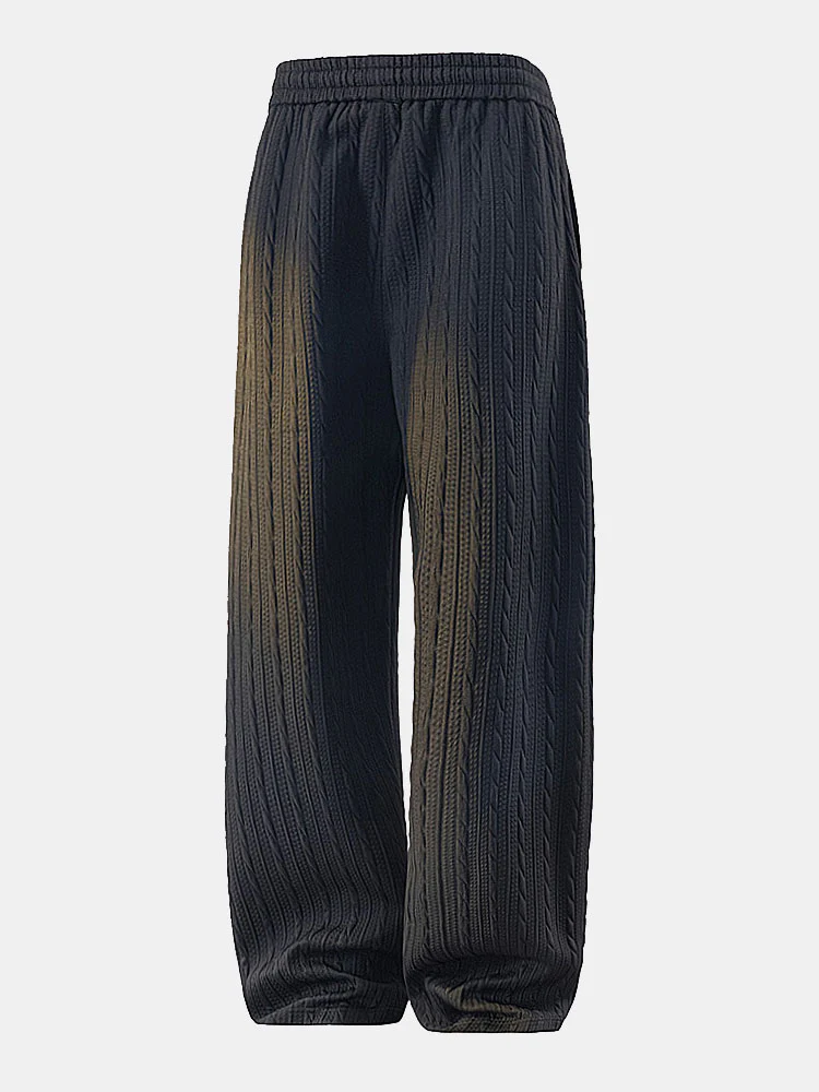 Twisted Jacquard Straight Leg Pants - Image 2