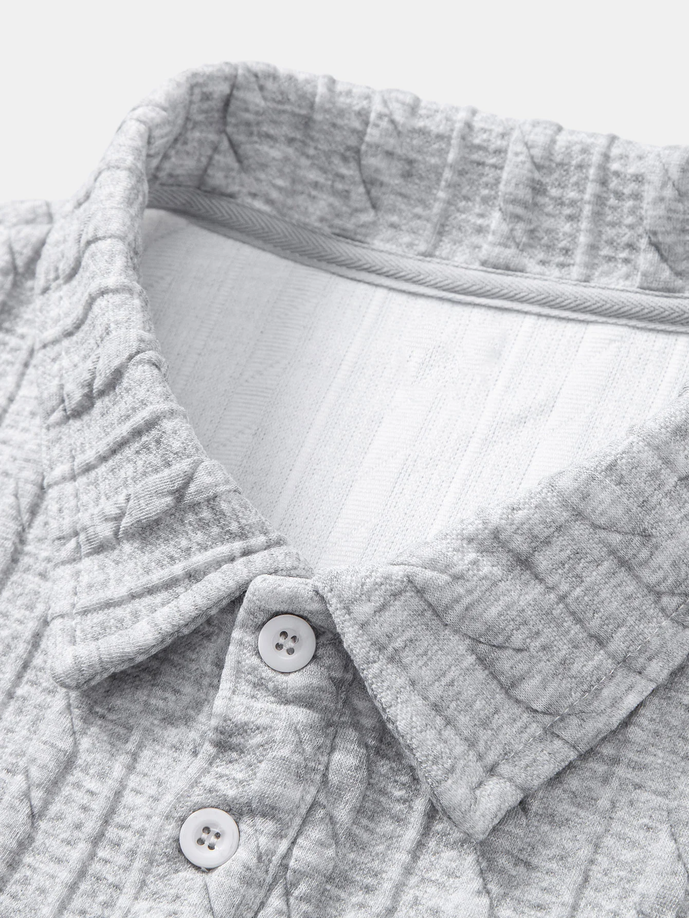 Relax Fit Twisted Jacquard Polo Sweatshirt - Image 10