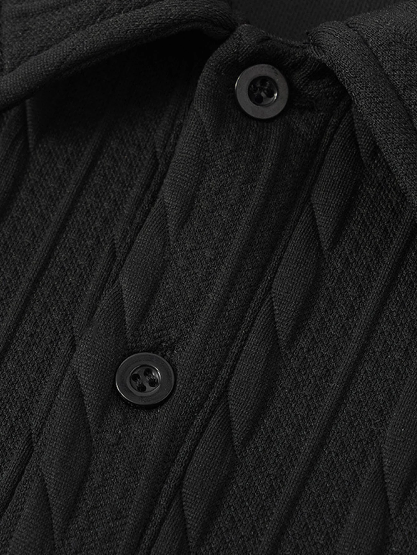 Relax Fit Twisted Jacquard Polo Sweatshirt - Image 6