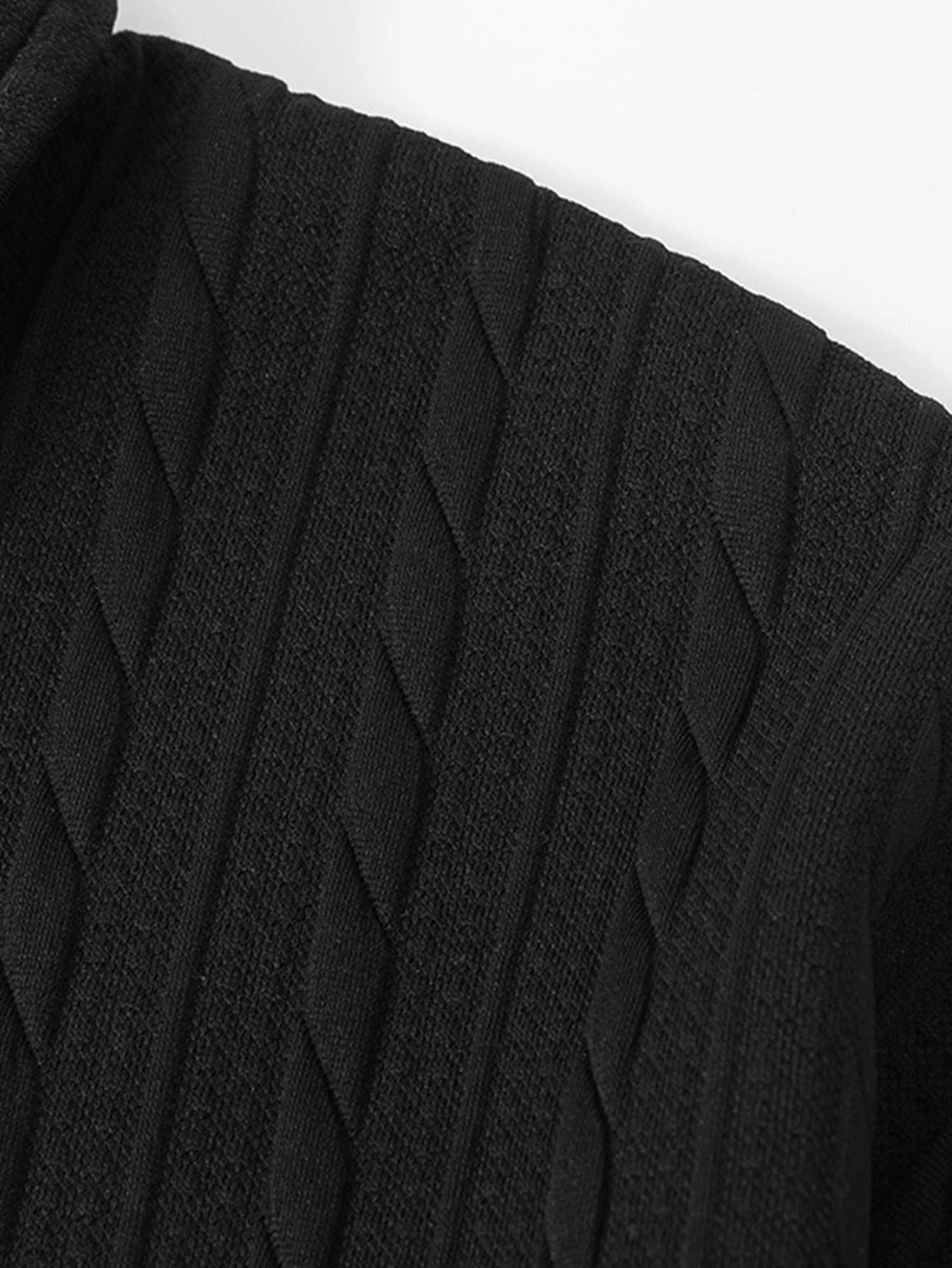 Relax Fit Twisted Jacquard Polo Sweatshirt - Image 9