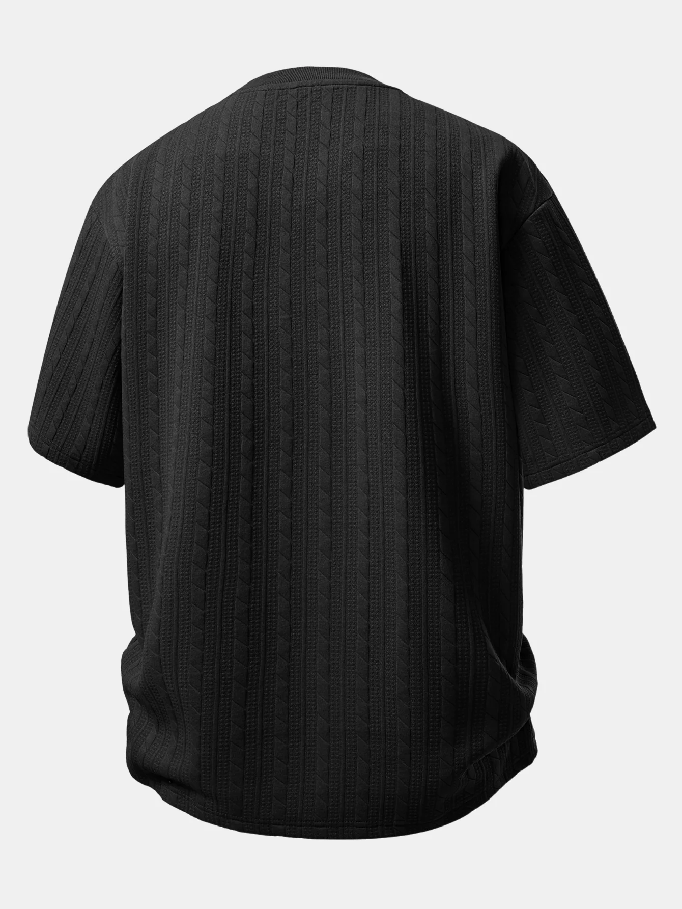 Relax Fit Twisted Jacquard T-Shirt & 7″ Shorts Set - Image 6