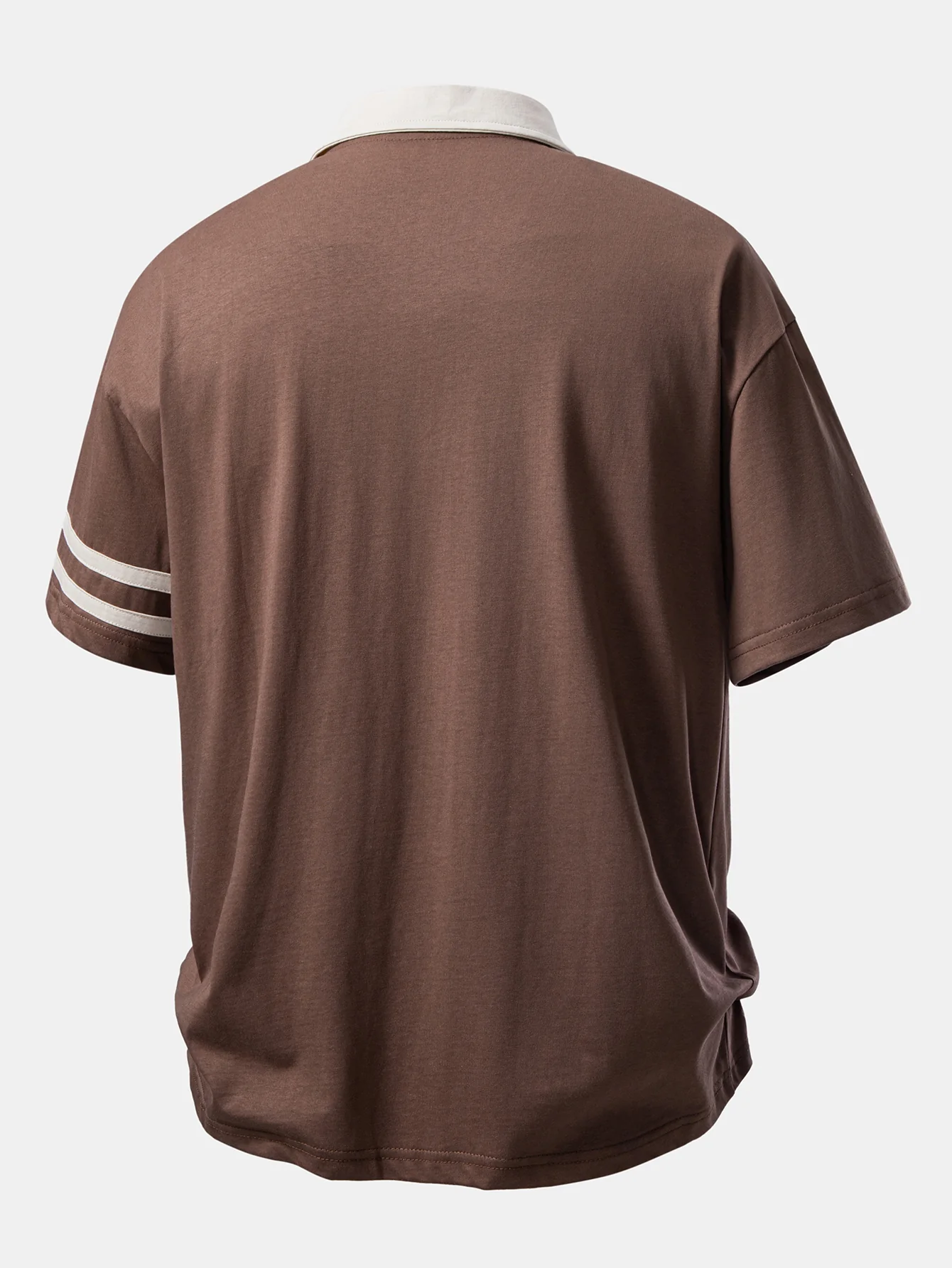 Relax Fit Vintage Car Print Contrast Collar Polo Shirt - Image 4