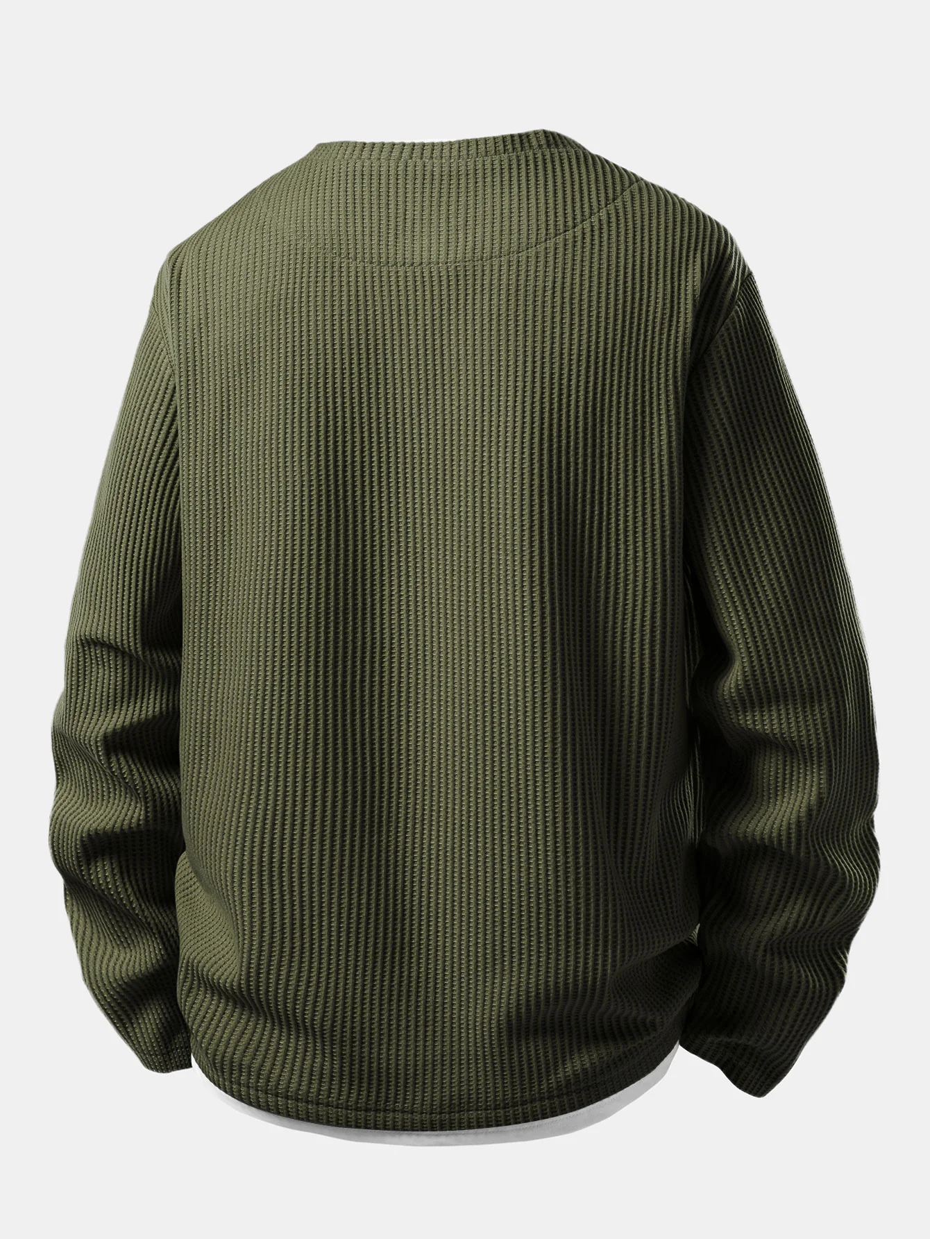 Relax Fit Waffle 2 In 1 Notched Collar T-Shirt - Image 6