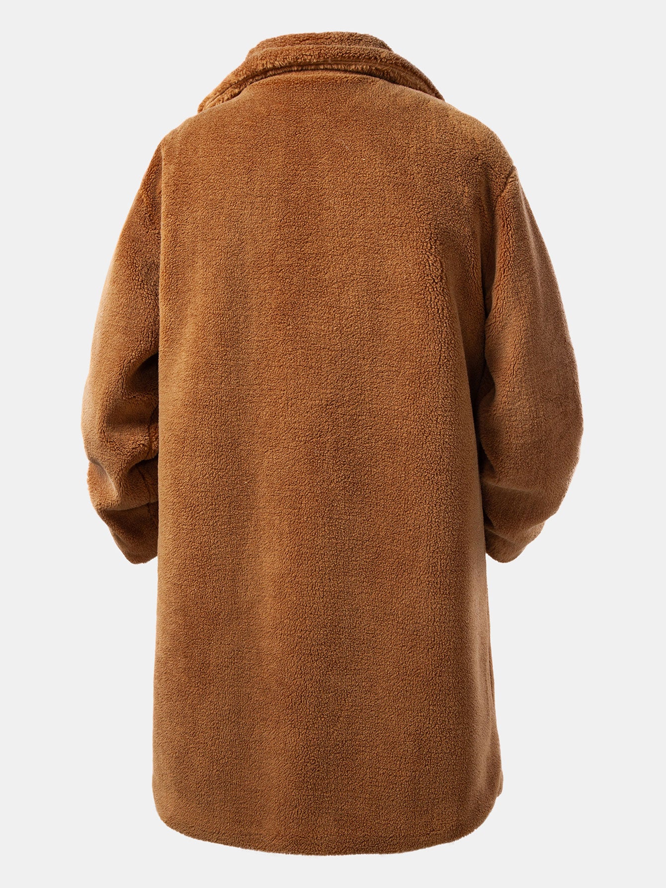 Relax Fit Warm Teddy Fleece Long Coat - Image 2