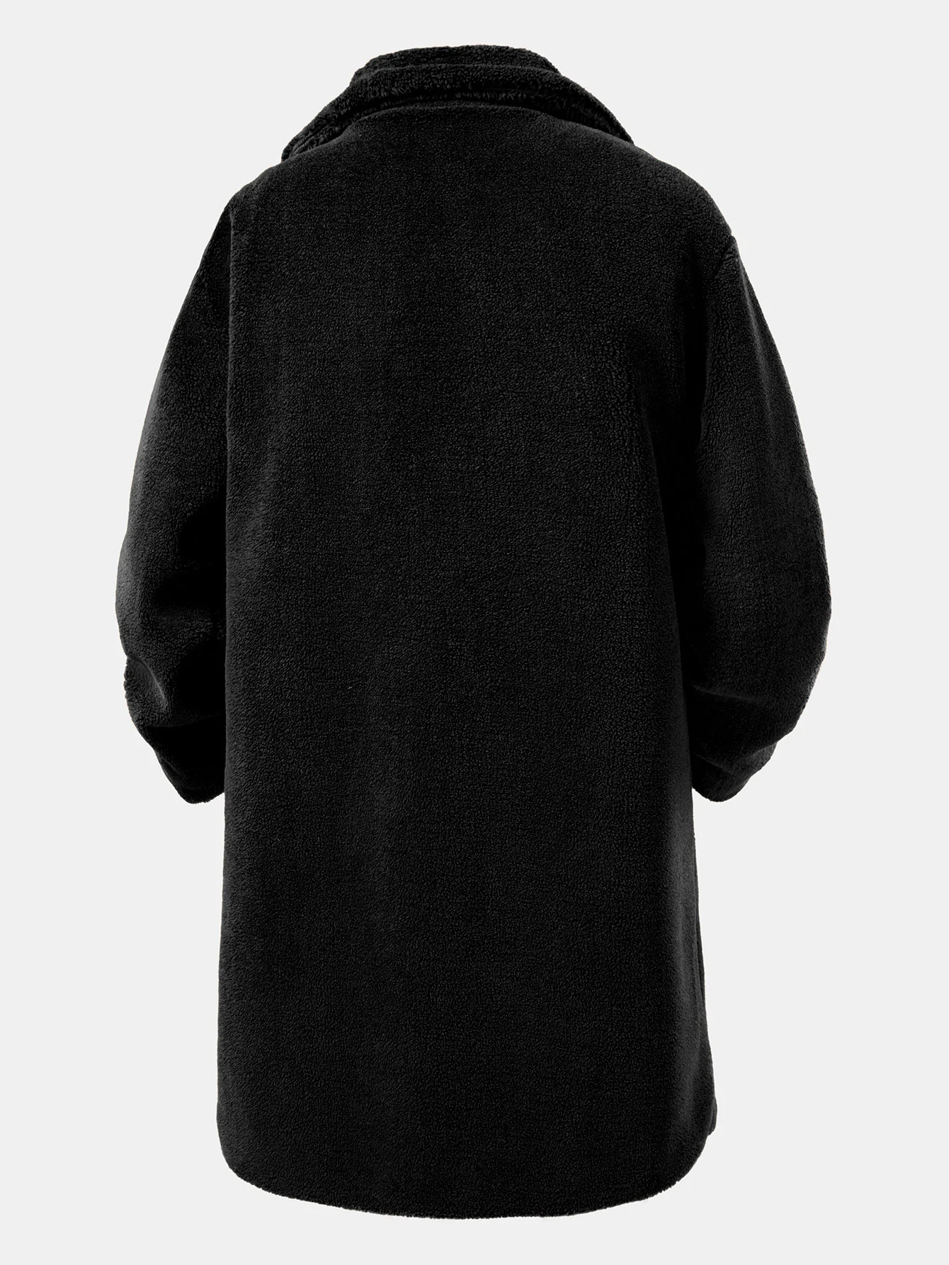 Relax Fit Warm Teddy Fleece Long Coat - Image 4