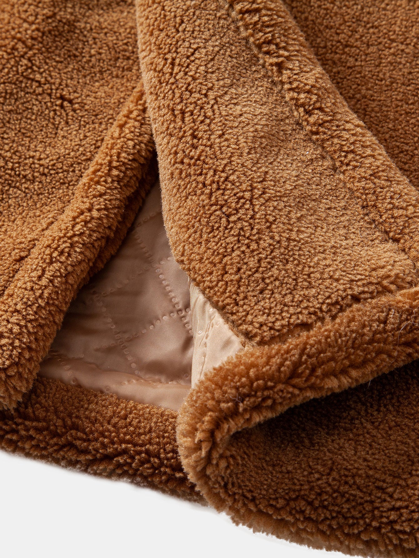 Relax Fit Warm Teddy Fleece Long Coat - Image 6