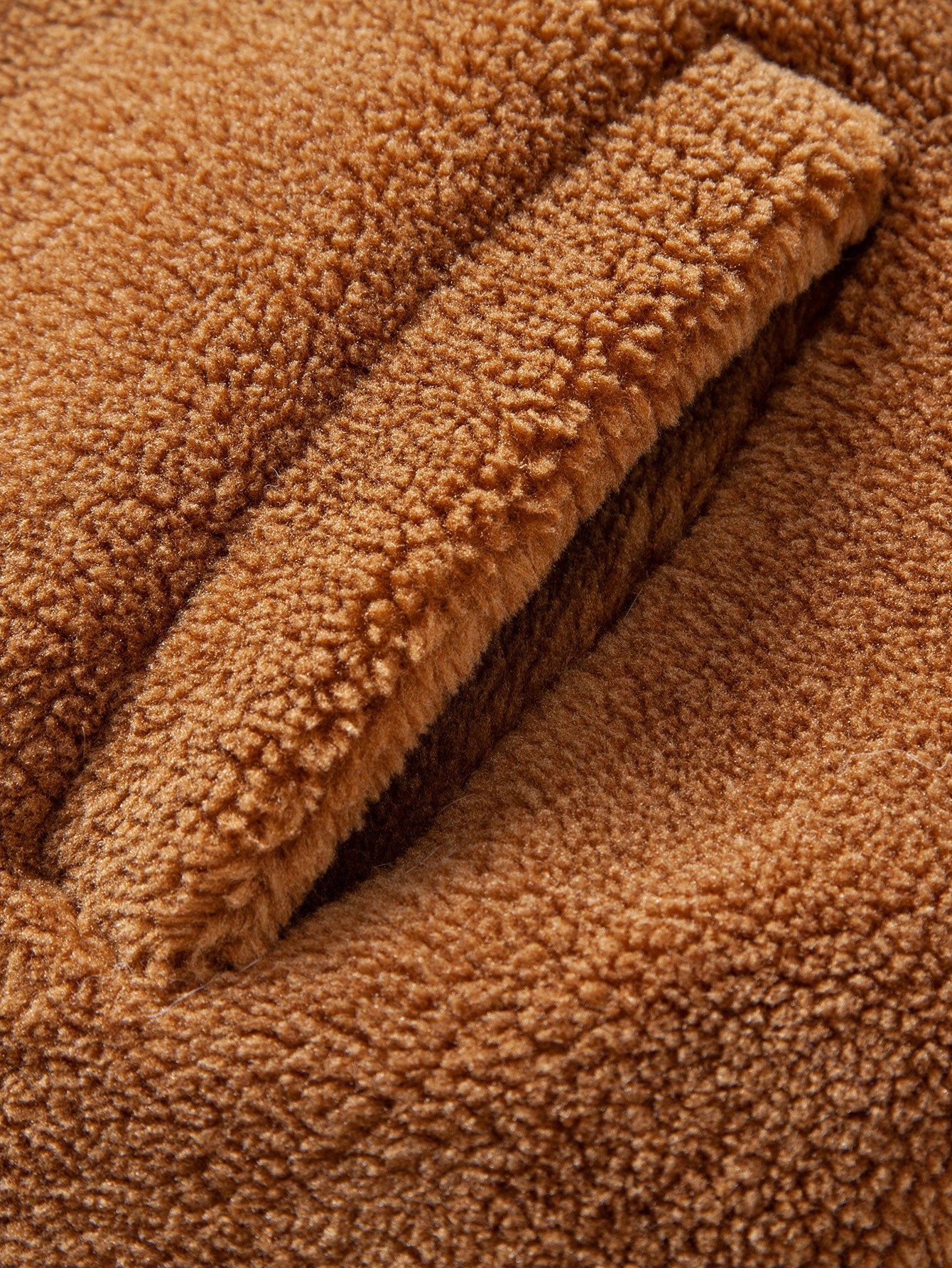 Relax Fit Warm Teddy Fleece Long Coat - Image 7