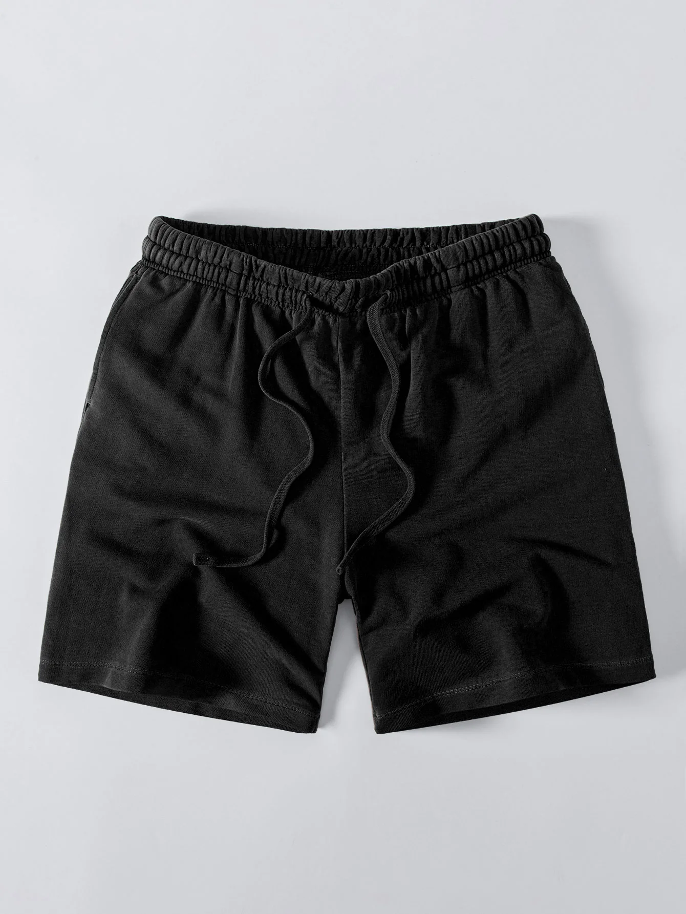 Relax Fit Heavyweight Washed Drop Shoulder T-Shirt & Washed Distressed Drawstring Shorts - Image 23