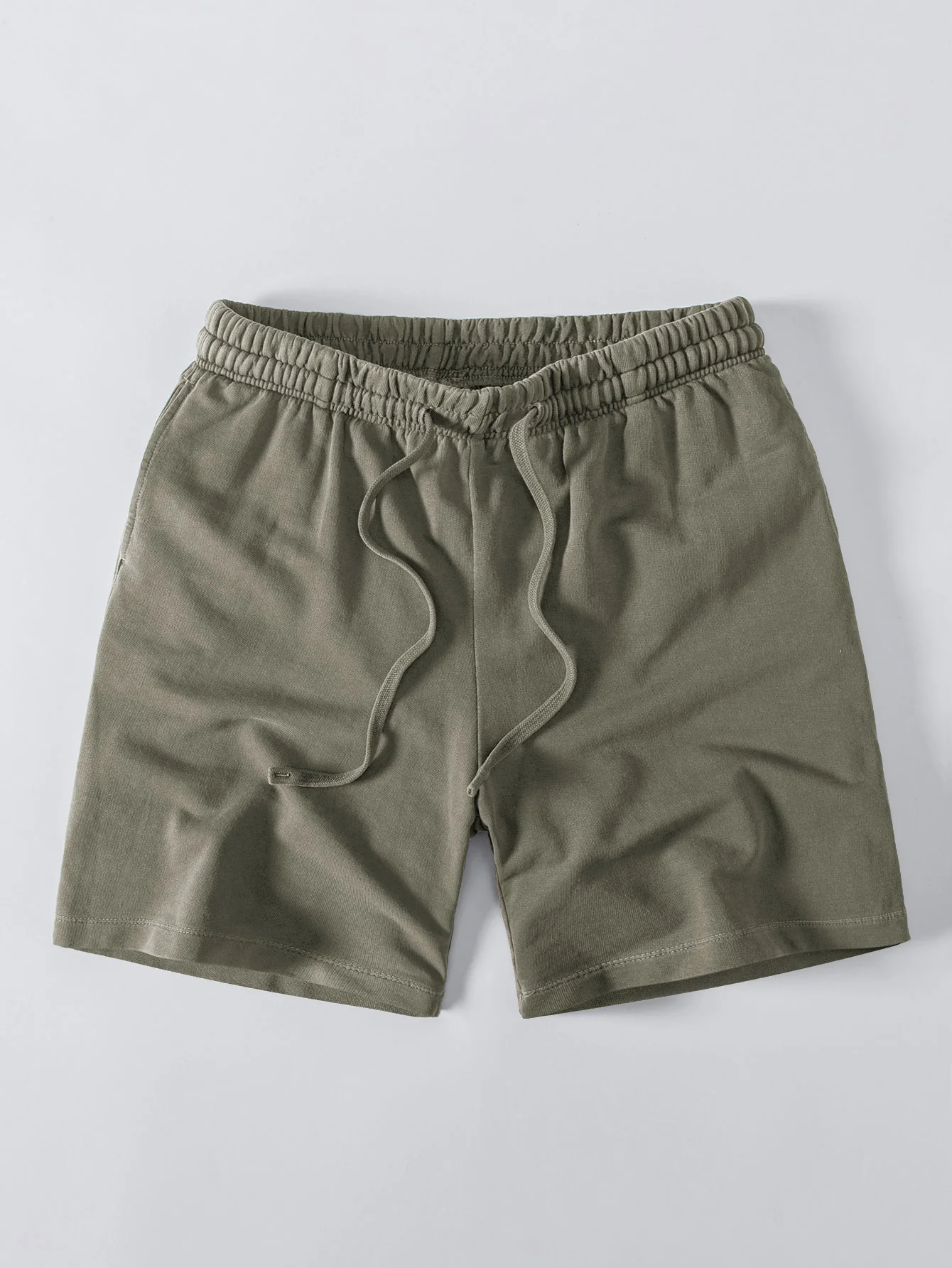 Relax Fit Heavyweight Washed Drop Shoulder T-Shirt & Washed Distressed Drawstring Shorts - Image 26