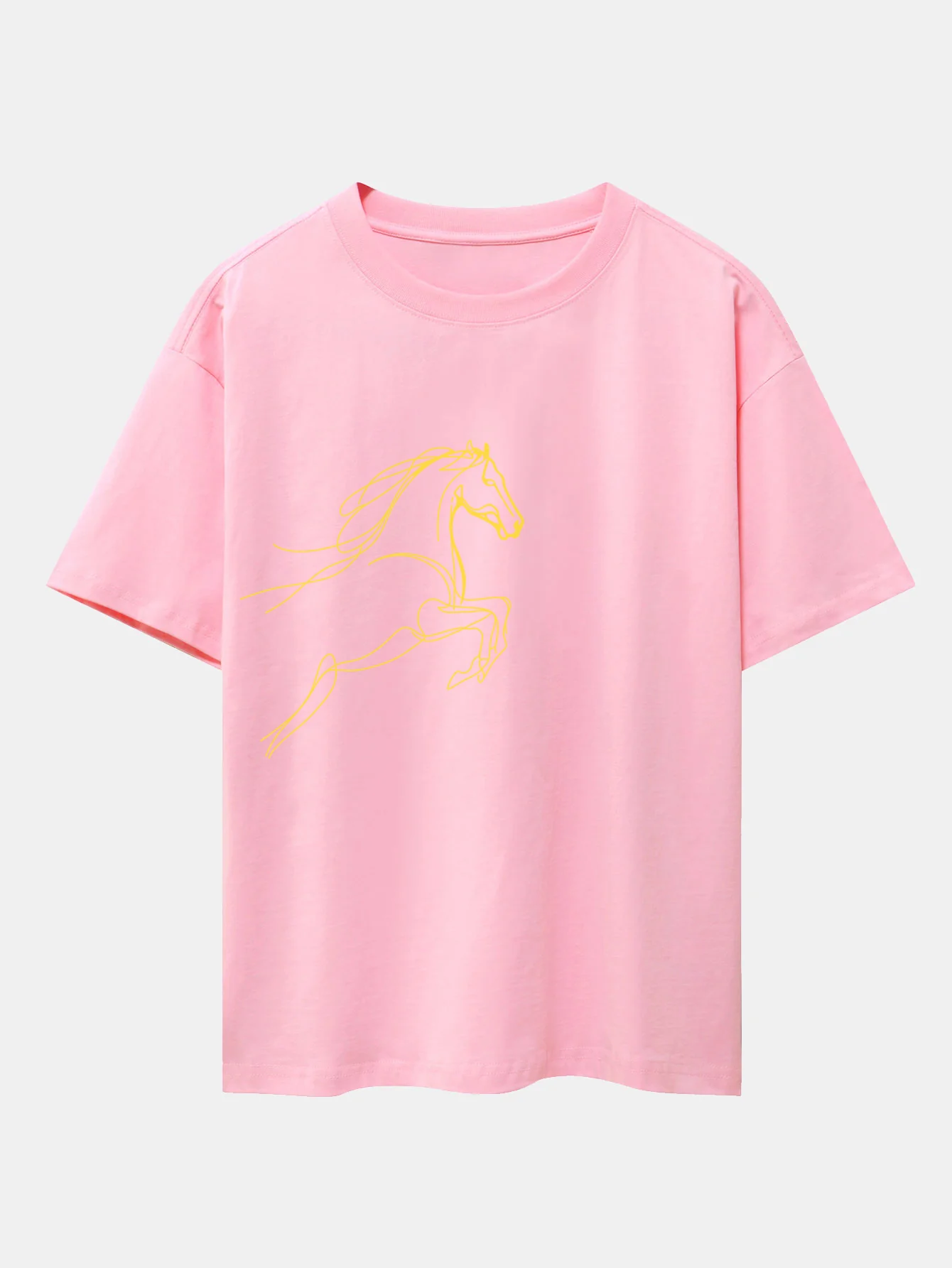 Relax Fit Year of the Horse Print Cotton T-Shirt - Image 10