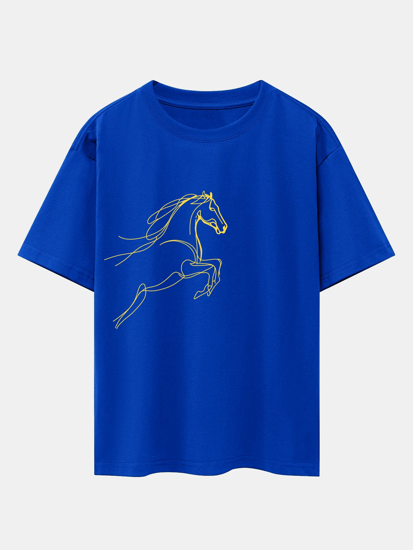 Relax Fit Year of the Horse Print Cotton T-Shirt - Image 7