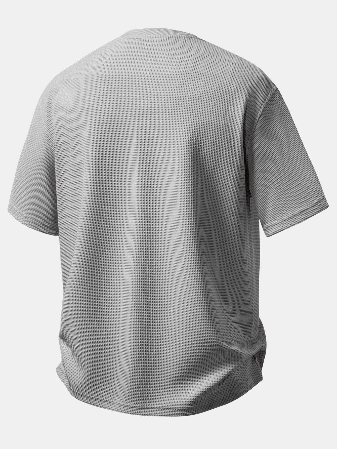 Relax Fit Zipper Waffle T-Shirt - Image 6