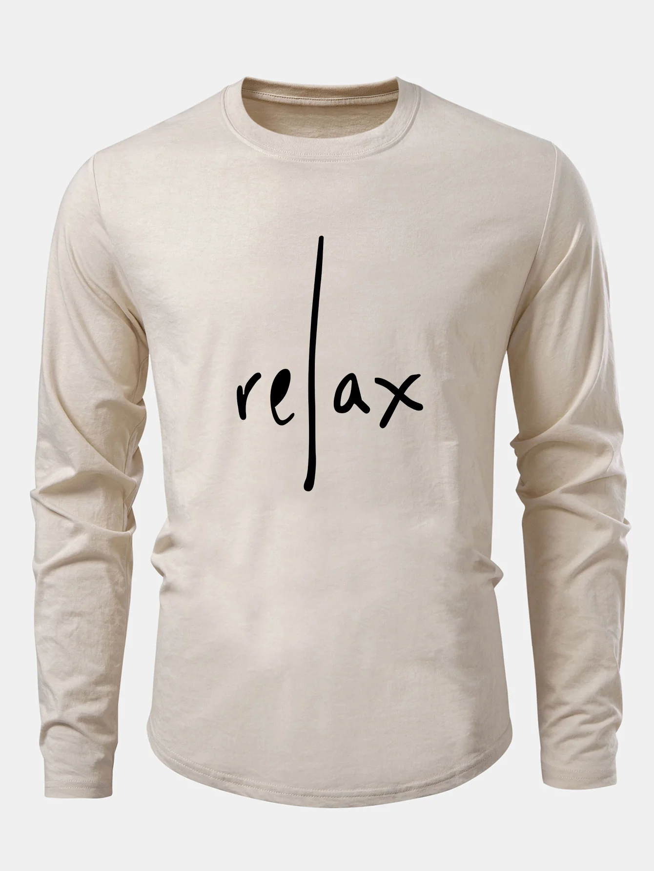 Relaxed Print Baumwolle Arc Saum T-Shirt - Image 5