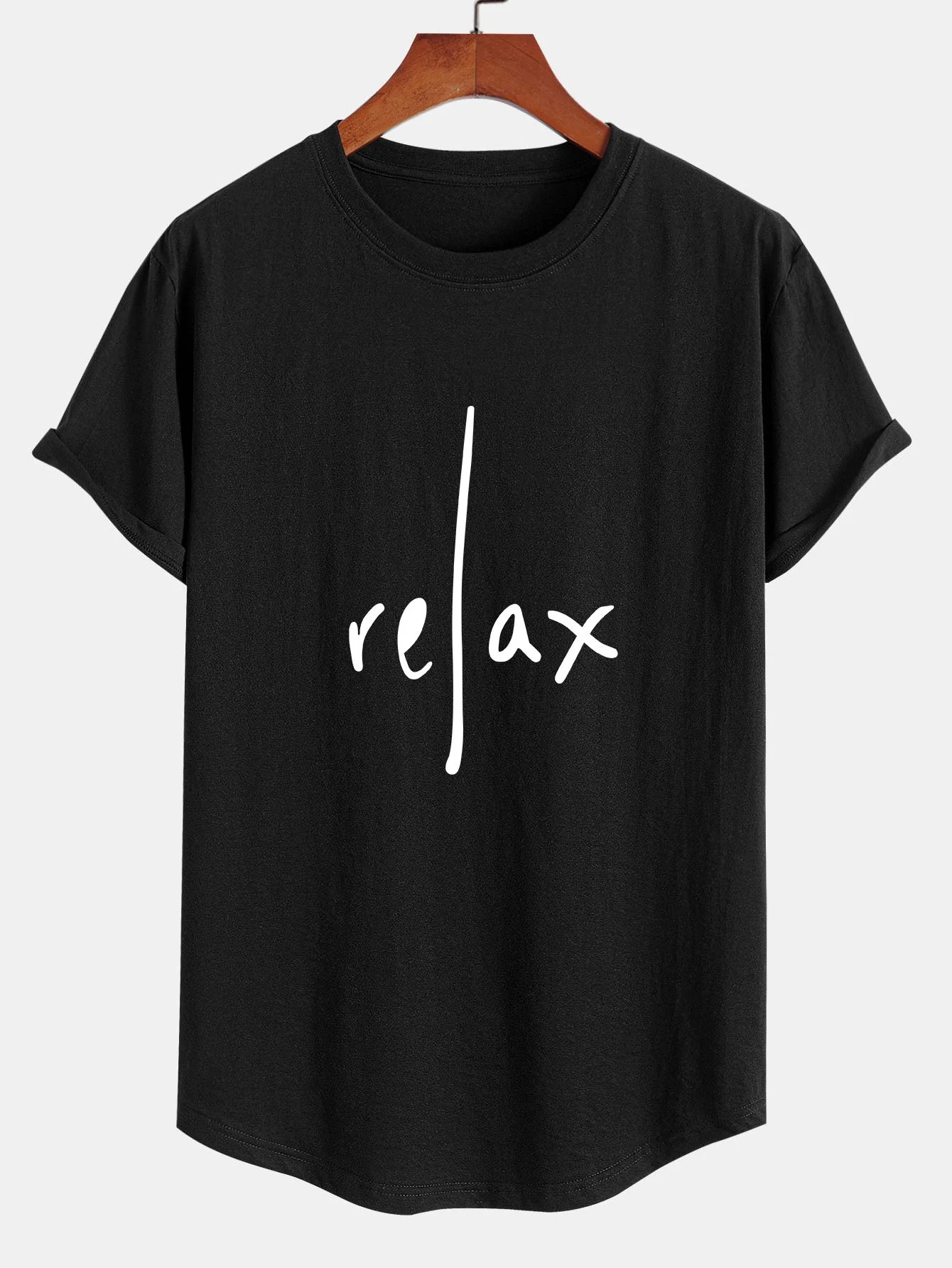 Entspannungsdruck Baumwolle Bogen Saum T-Shirt - Image 2