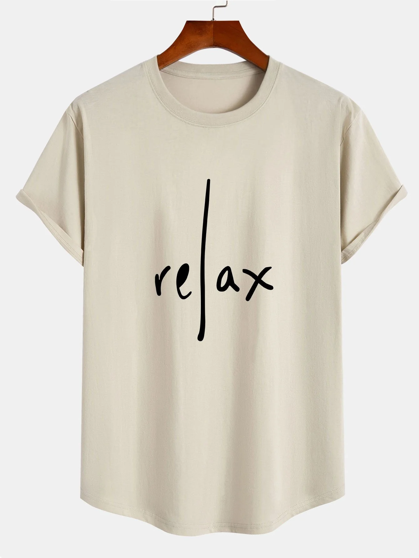 Entspannungsdruck Baumwolle Bogen Saum T-Shirt - Image 3