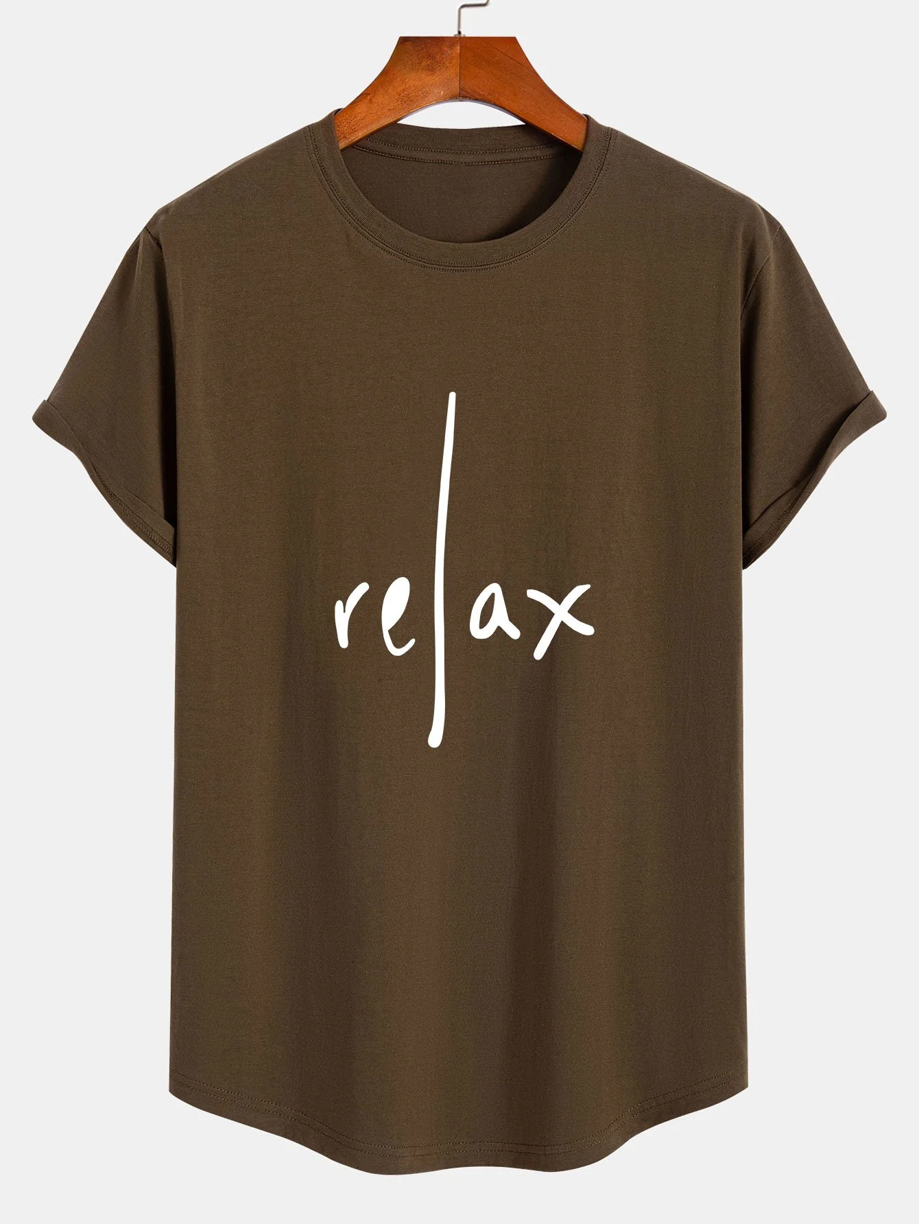 Entspannungsdruck Baumwolle Bogen Saum T-Shirt - Image 4