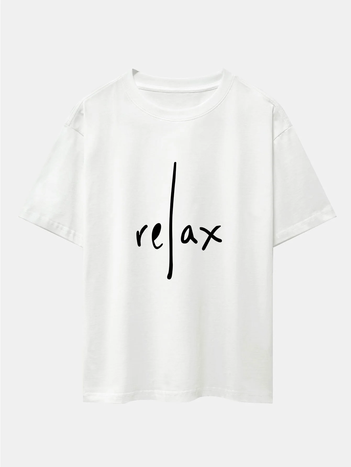 Relax Print Drop Shoulder Oversize T-Shirt