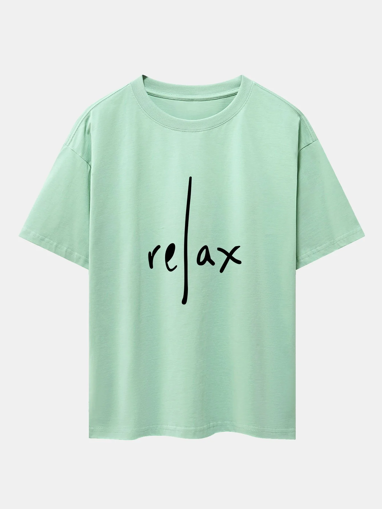 Relax Print Drop Shoulder Oversize T-Shirt - Image 14