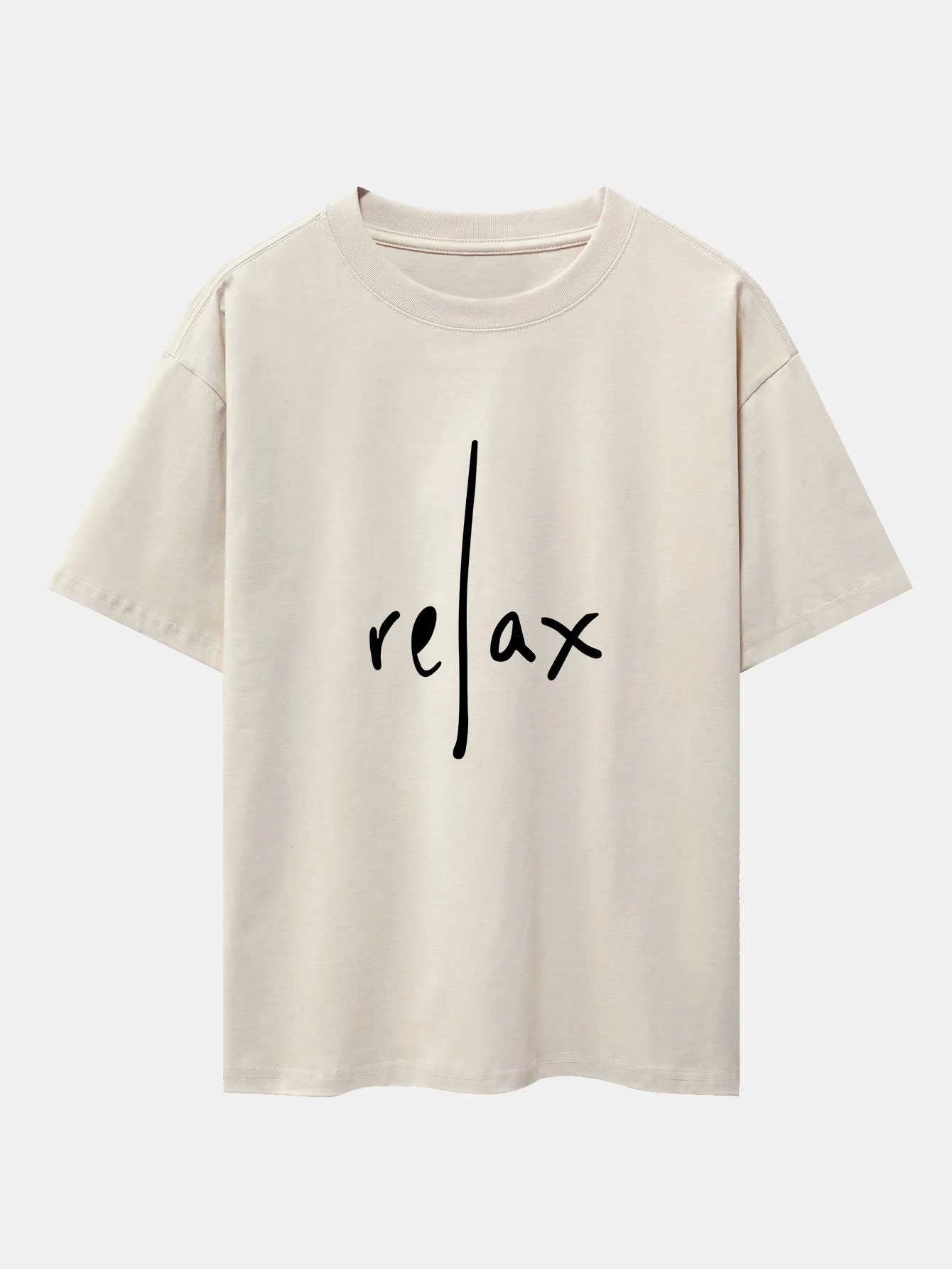 Relax Print Drop Shoulder Oversize T-Shirt - Image 3
