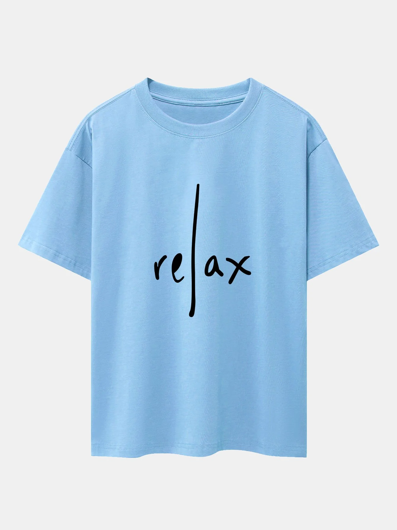 Relax Print Drop Shoulder Oversize T-Shirt - Image 5