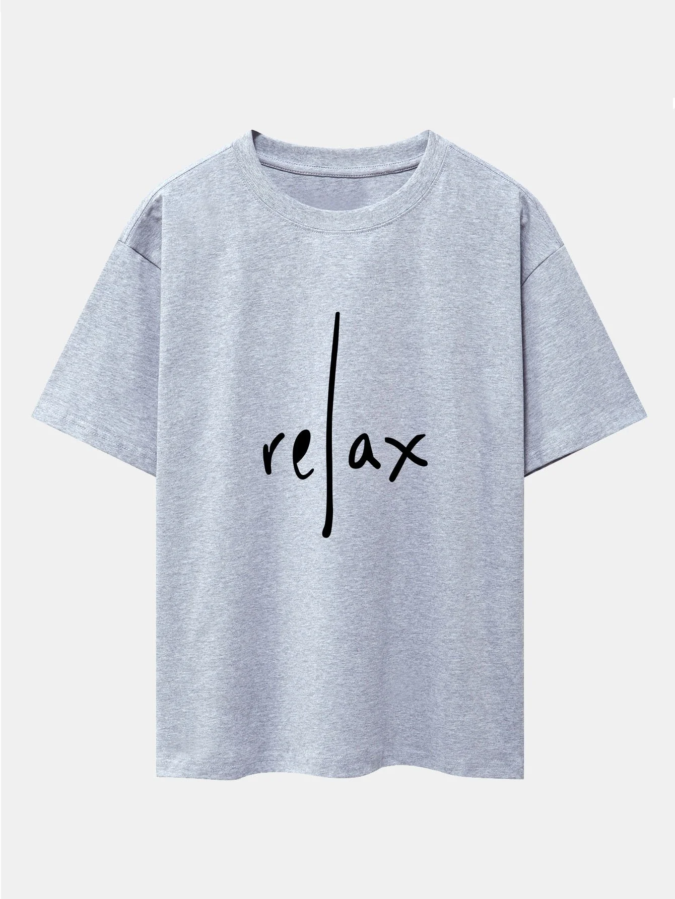Relax Print Drop Shoulder Oversize T-Shirt - Image 8