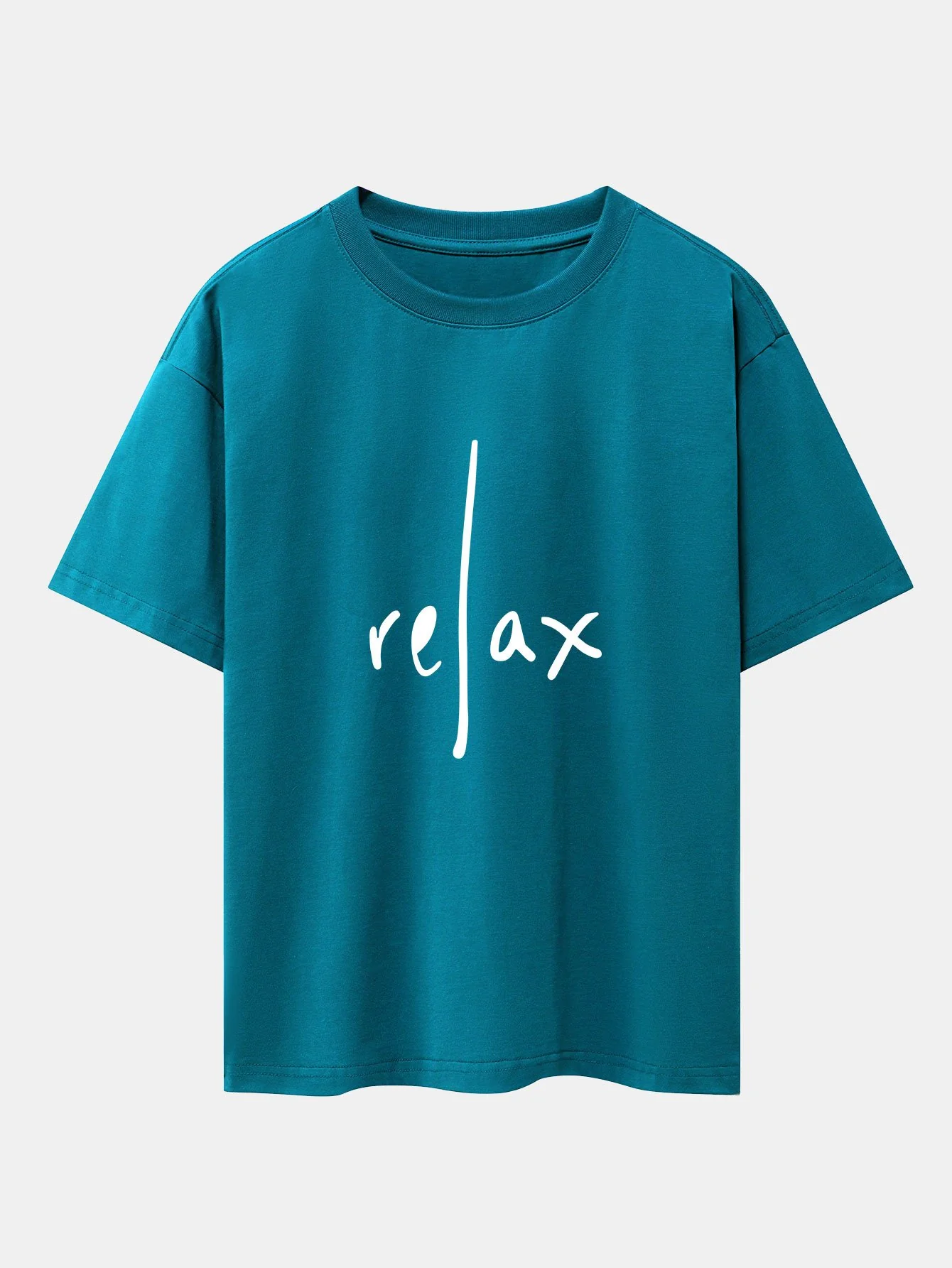 Relax Print Drop Shoulder Oversize T-Shirt - Image 9