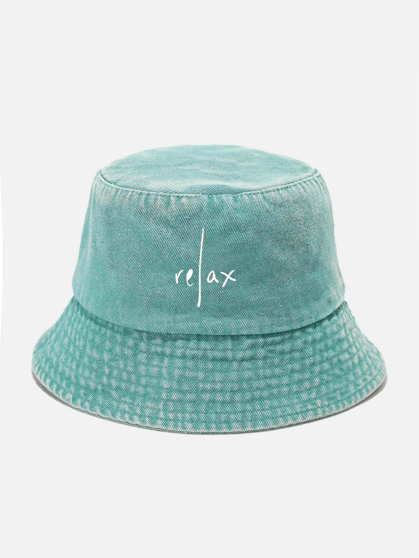 Relax Print Washed Distressed Bucket Hat - Image 12