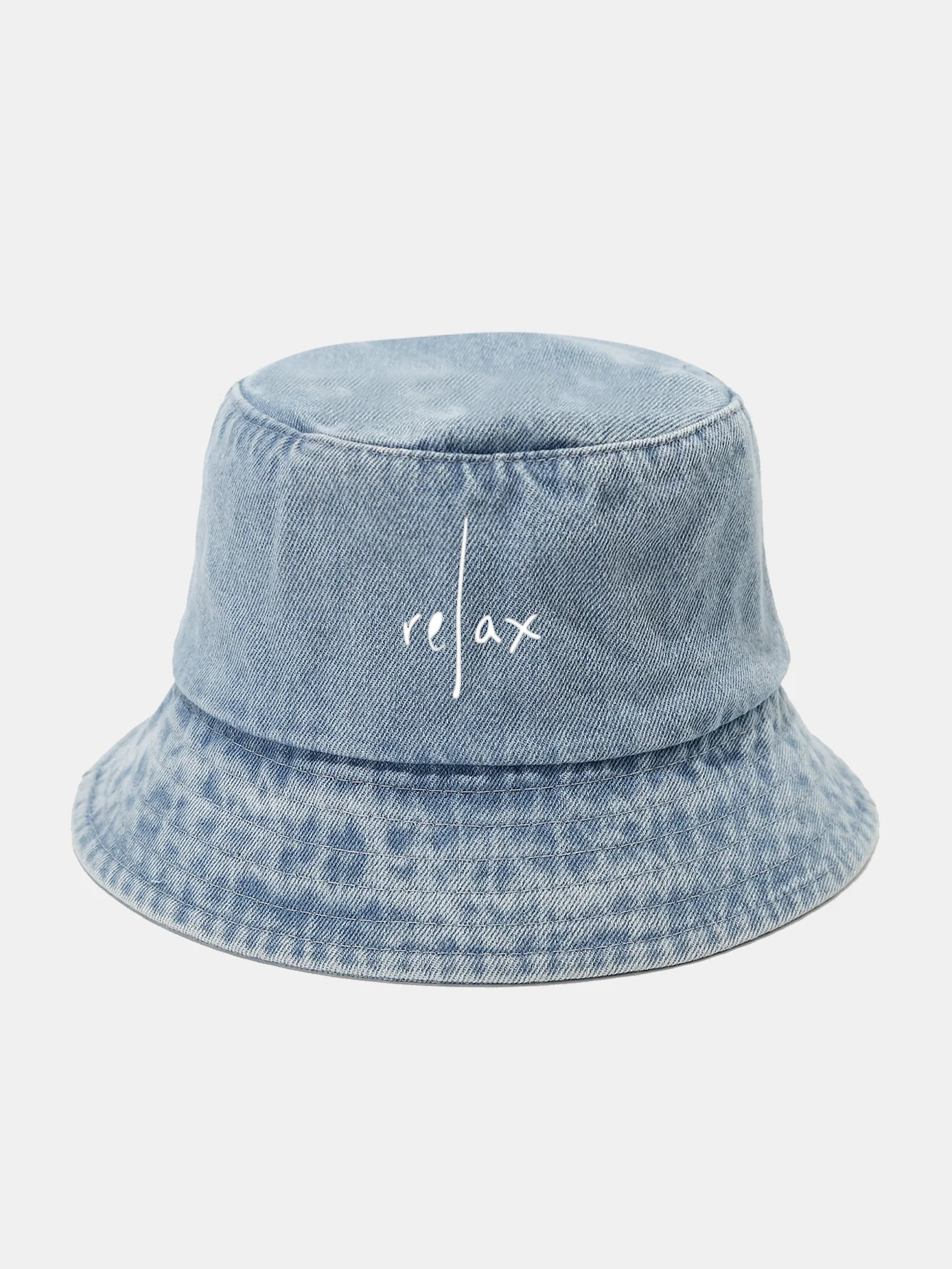 Relax Print Washed Distressed Bucket Hat - Image 14