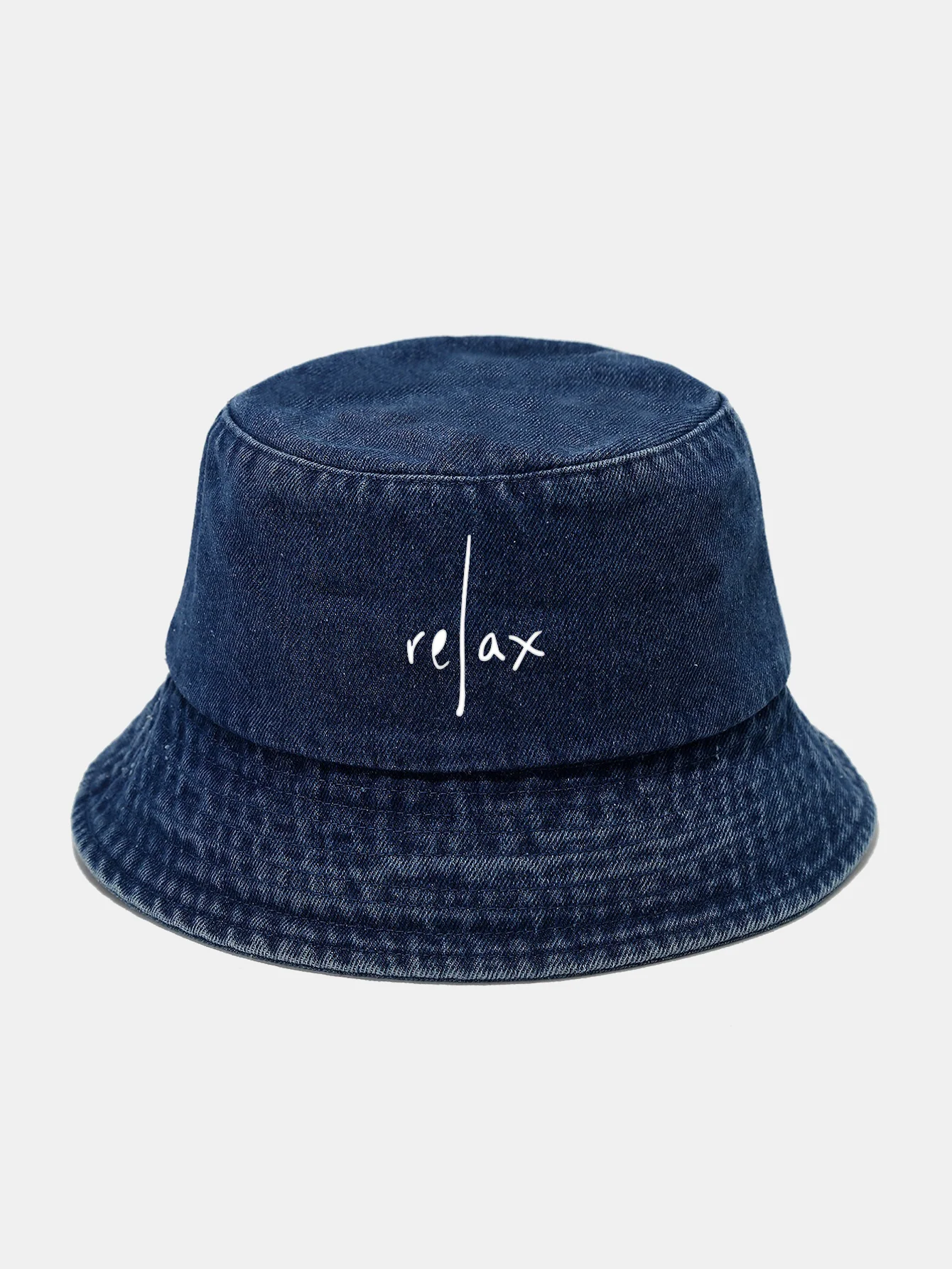 Relax Print Washed Distressed Bucket Hat - Image 16