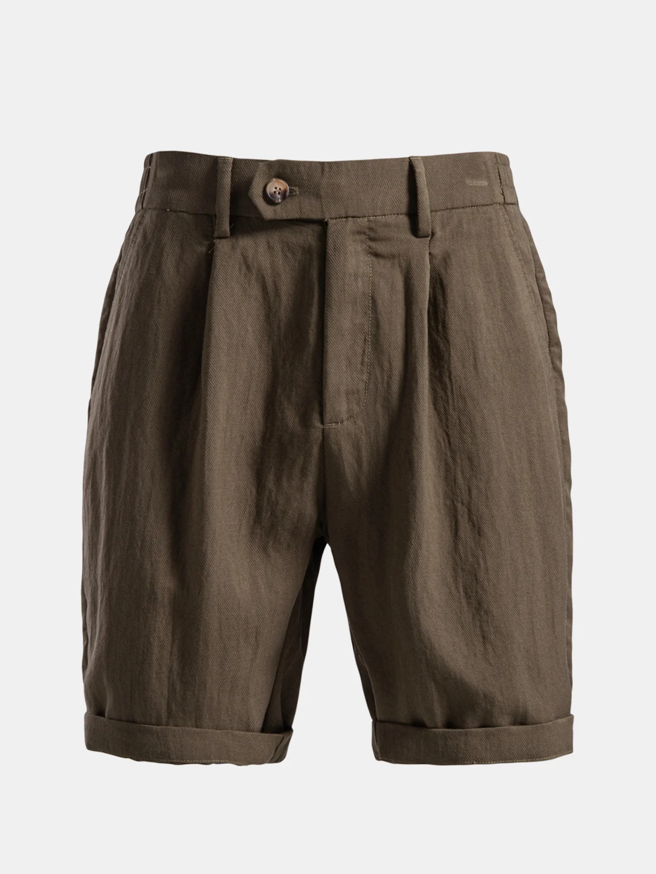 Relaxed Pleated Tailored Shorts - Image 4