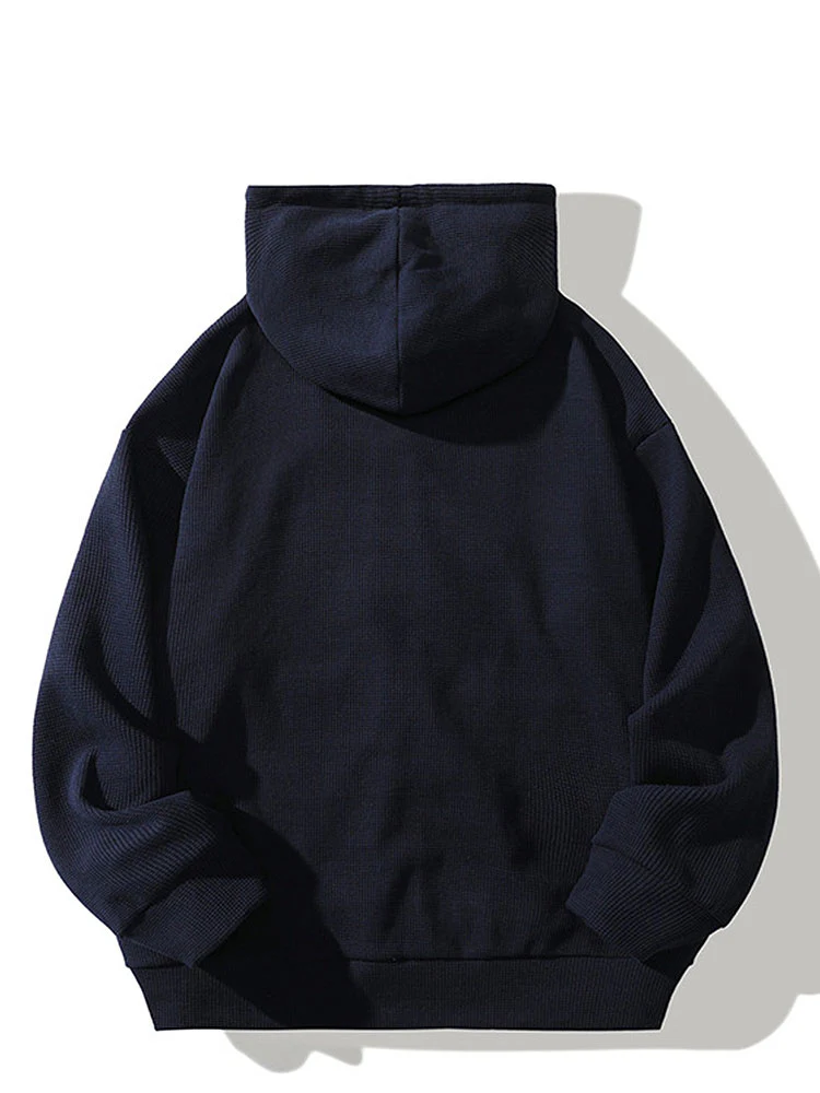 Entspannte Waffel-Zip-Hoodie - Image 10