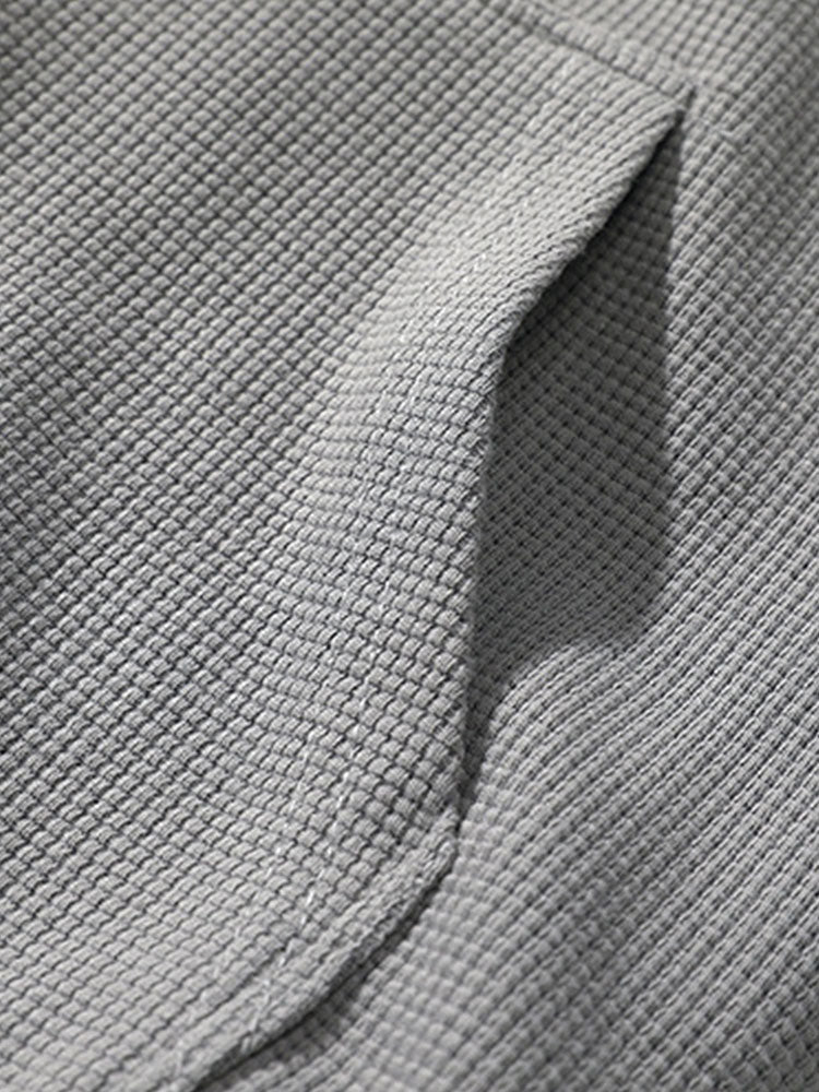 Entspannte Waffel-Zip-Hoodie - Image 12
