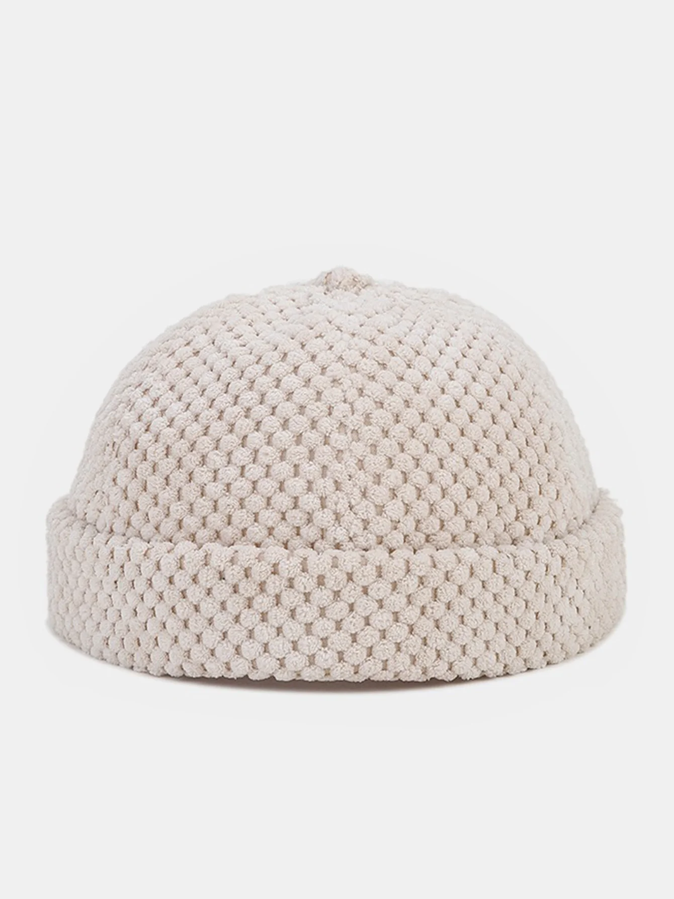 Retro Corduroy Einfarbige Beanie-Mütze - Image 4