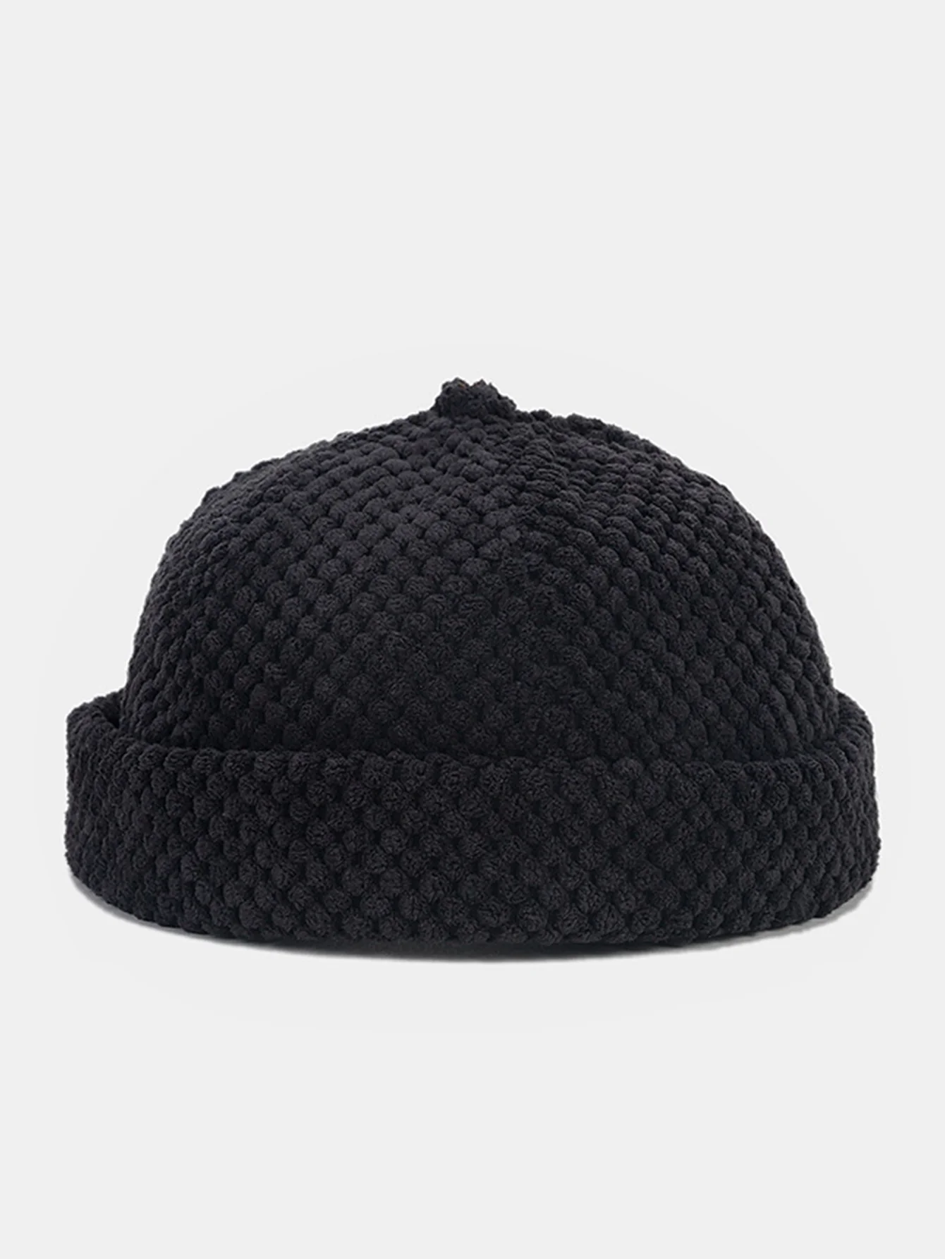 Retro Corduroy Einfarbige Beanie-Mütze - Image 5