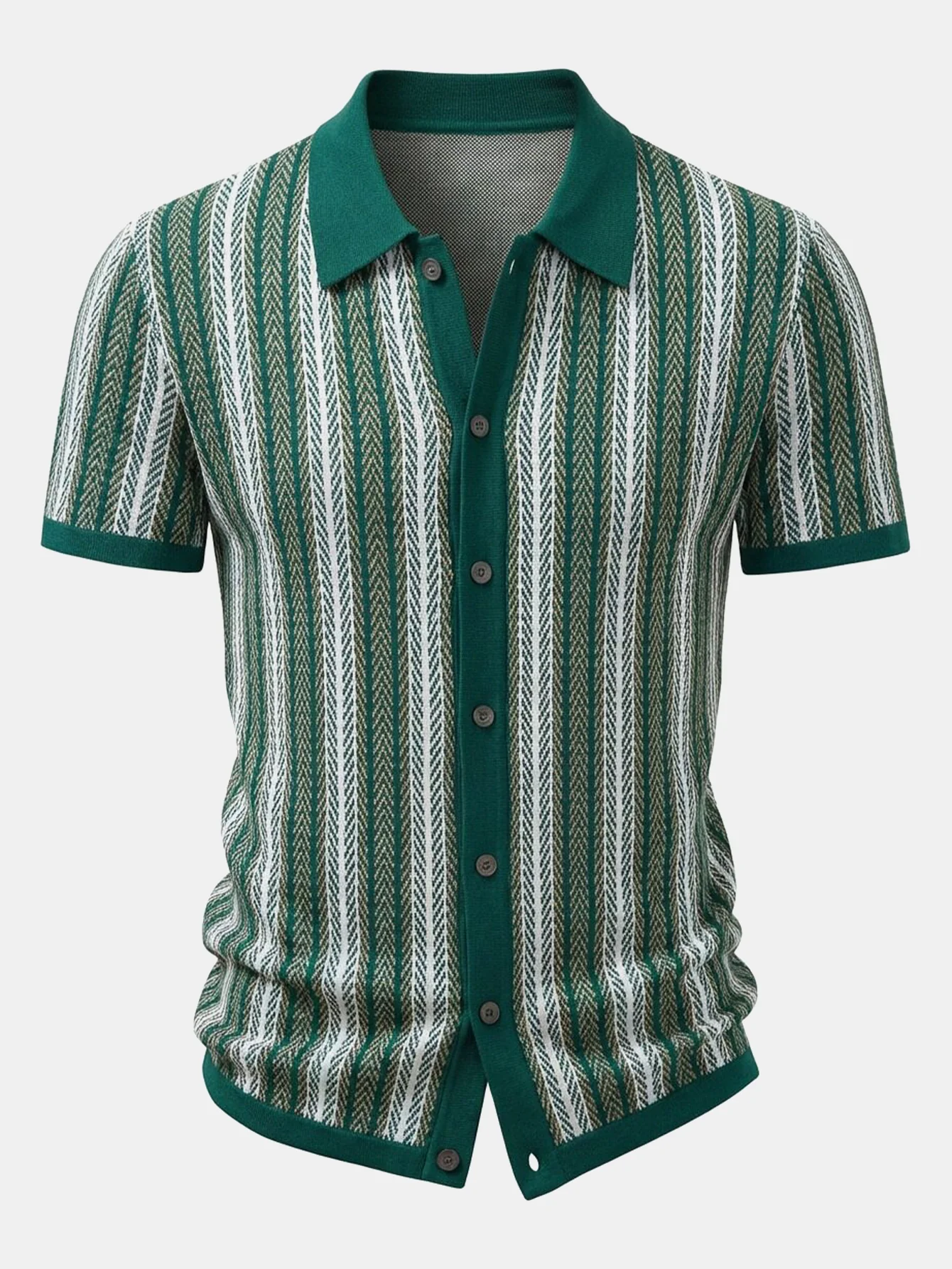 Retro Geometric Knit Shirt - Image 5