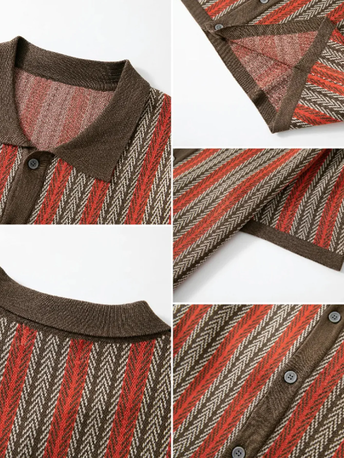 Retro Geometric Knit Shirt - Image 7
