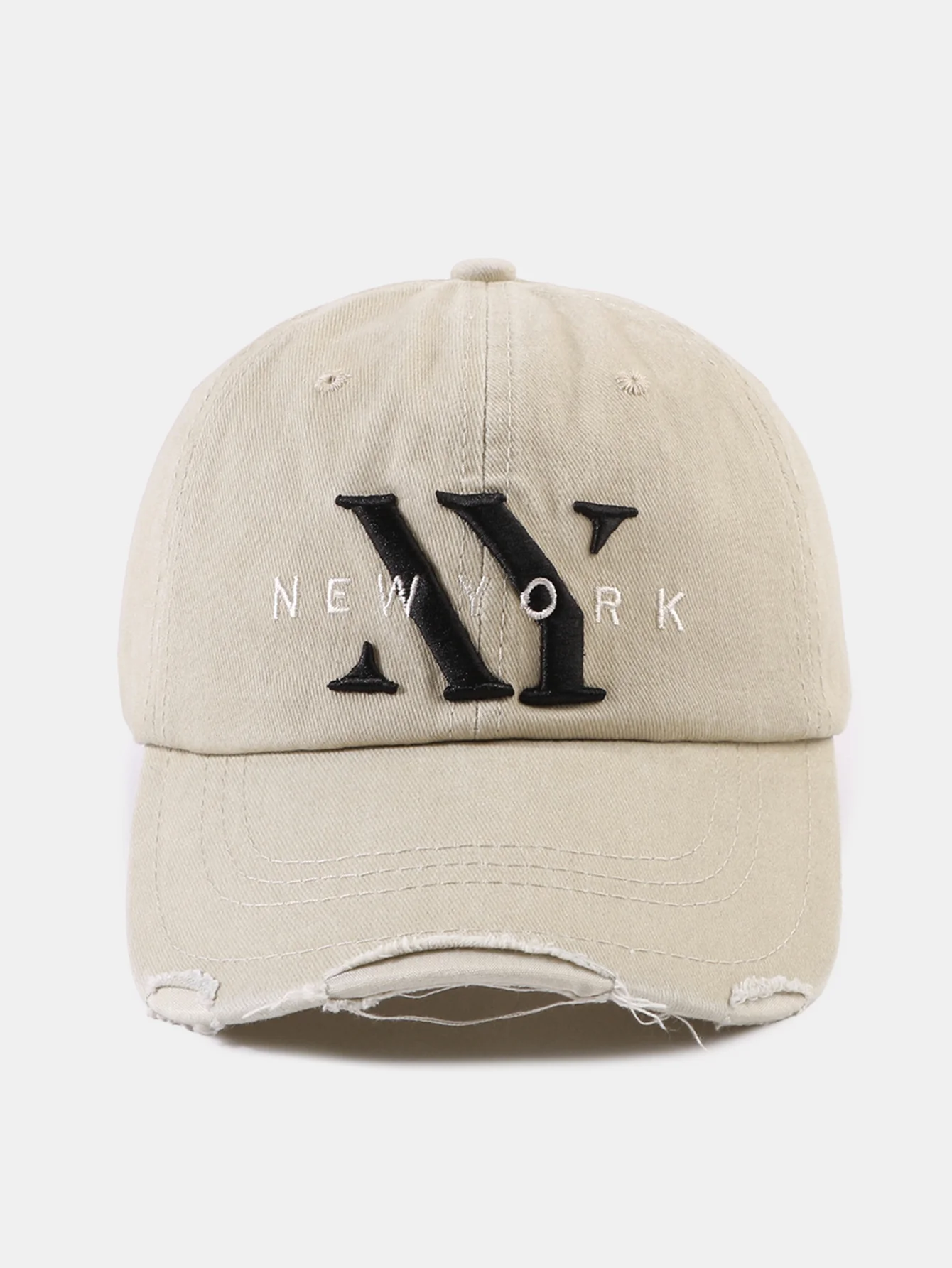 Retro New York Stickerei Baumwolle Gewaschen Verwaschen Baseballmütze - Image 3