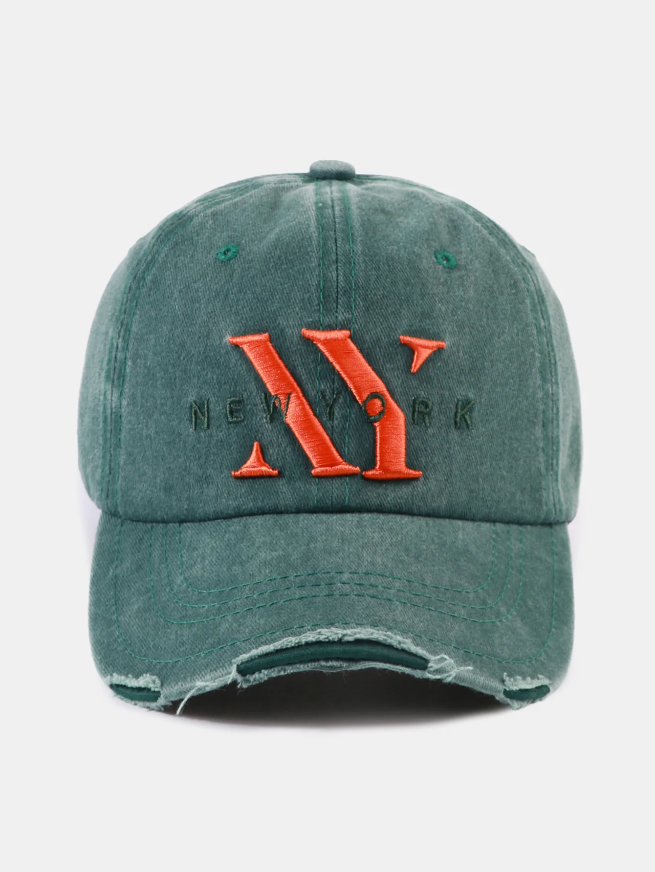 Retro New York Stickerei Baumwolle Gewaschen Verwaschen Baseballmütze - Image 4