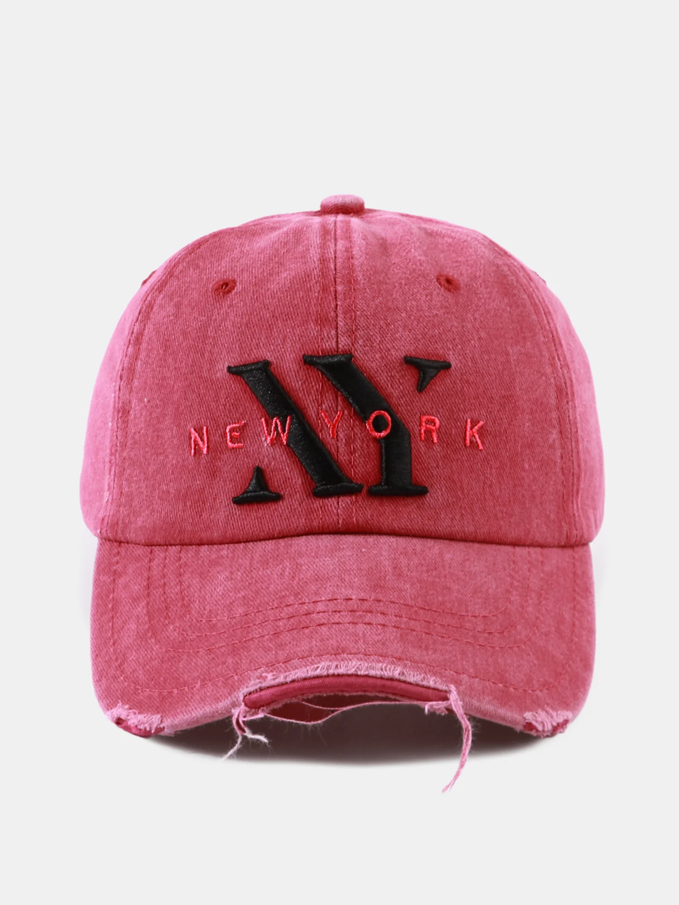 Retro New York Stickerei Baumwolle Gewaschen Verwaschen Baseballmütze - Image 5
