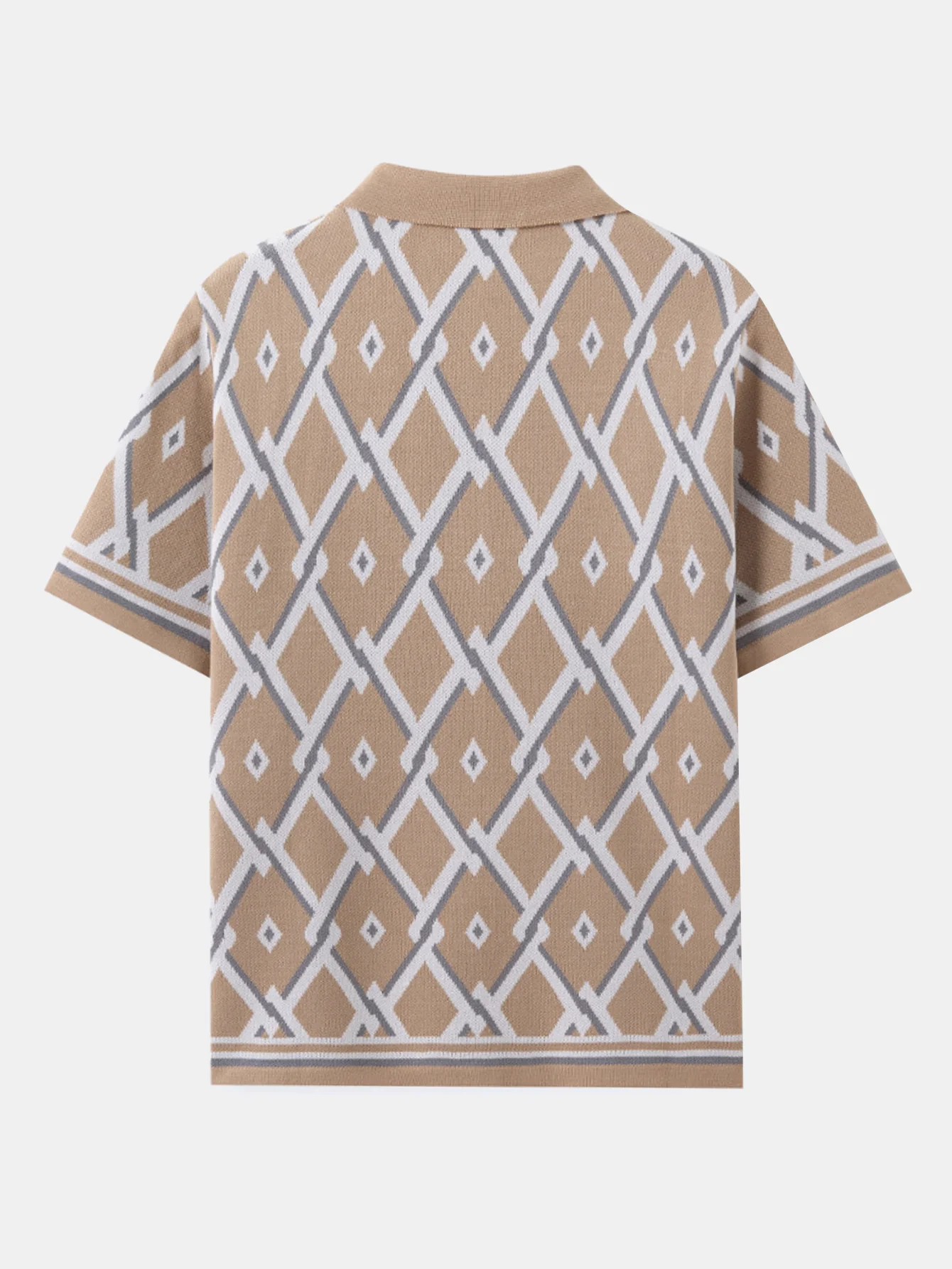 Retro Rauten Geometrisches Strickhemd - Image 6