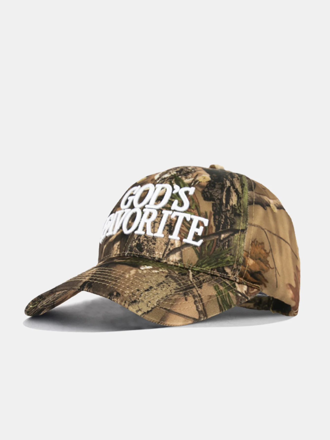 Retro Slogan Stickerei Camouflage Baseballmütze - Image 2